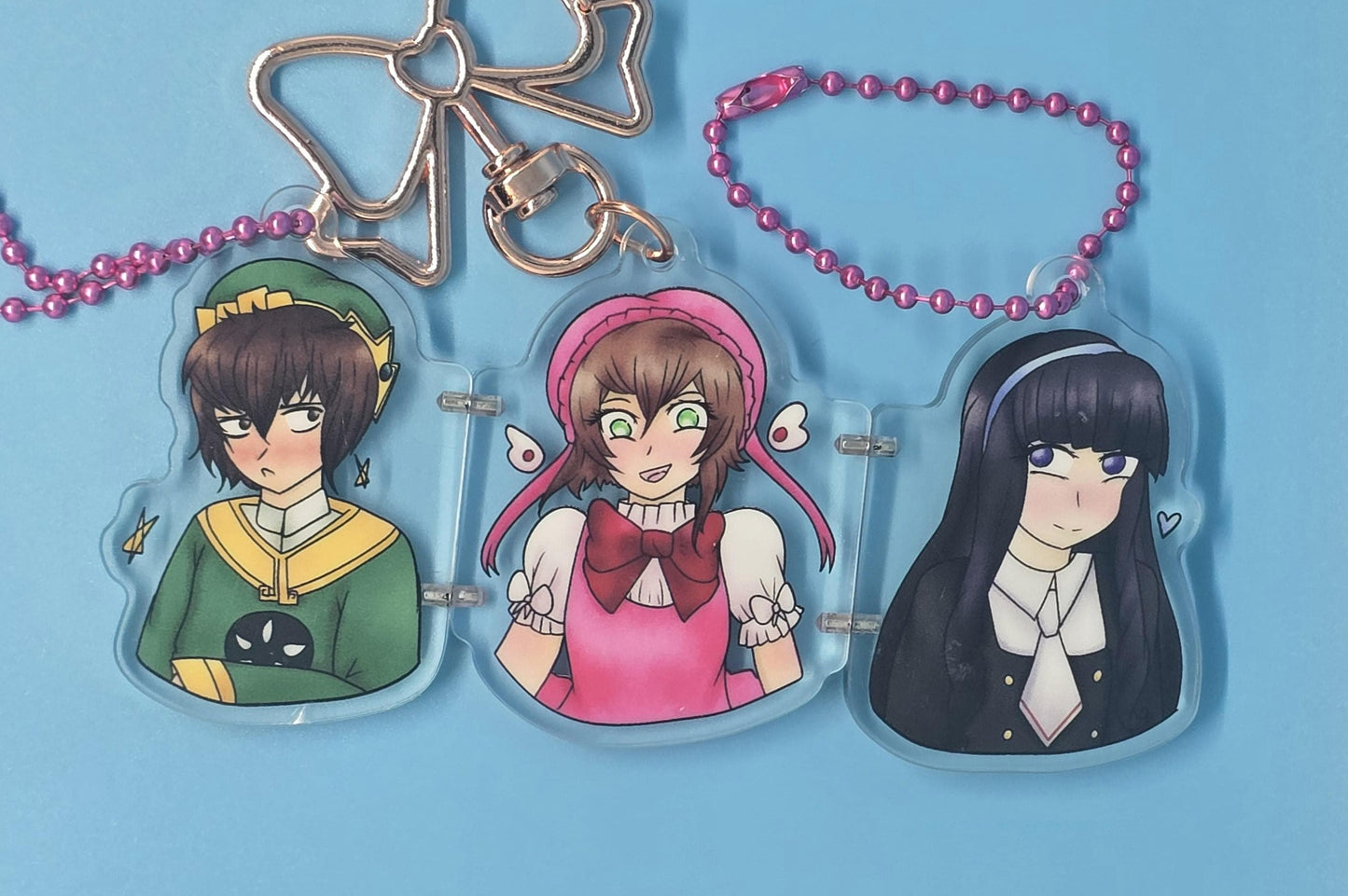 Cardcaptor Sakura - Sakura + Syaoran + Tomoyo Magnetic Keychain