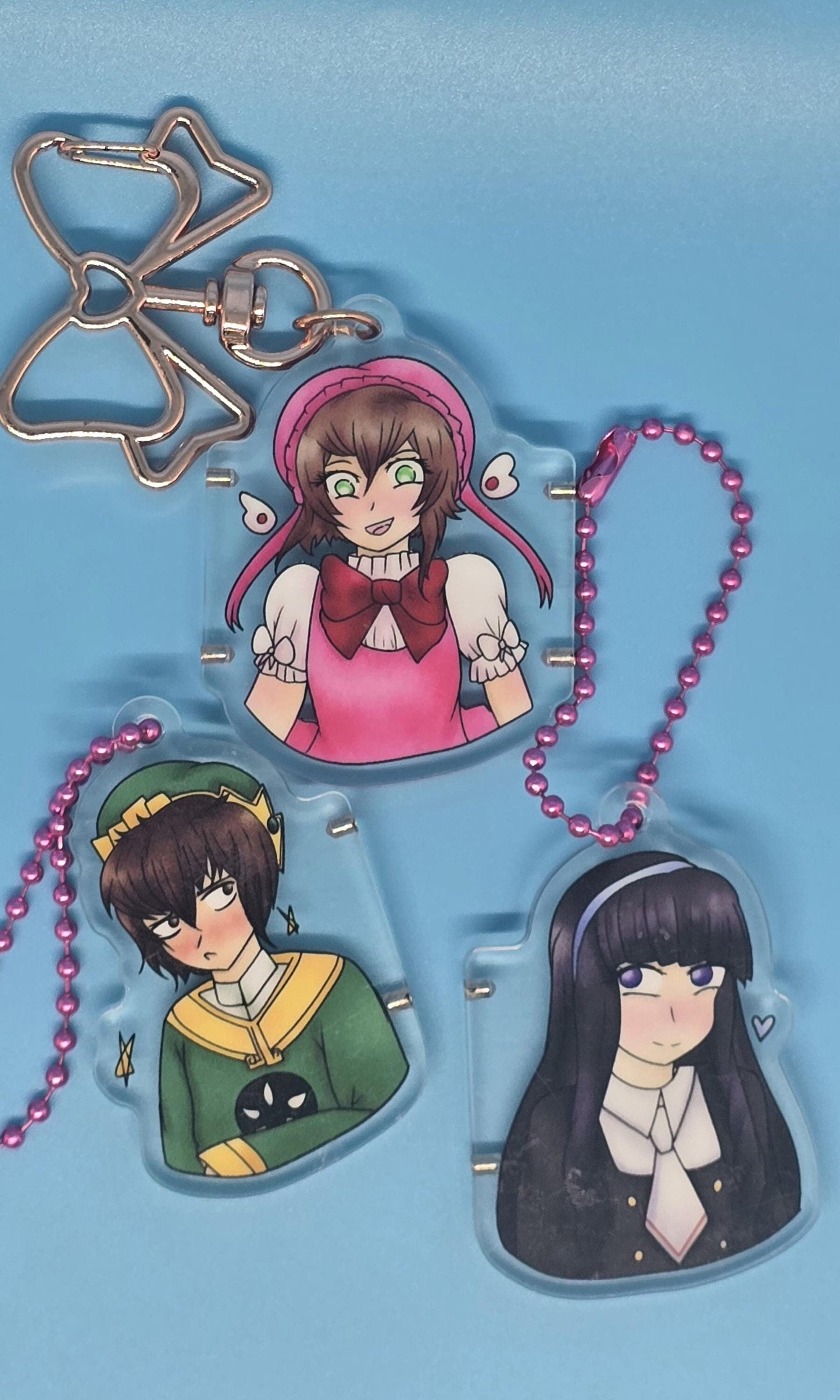 Cardcaptor Sakura - Sakura + Syaoran + Tomoyo Magnetic Keychain