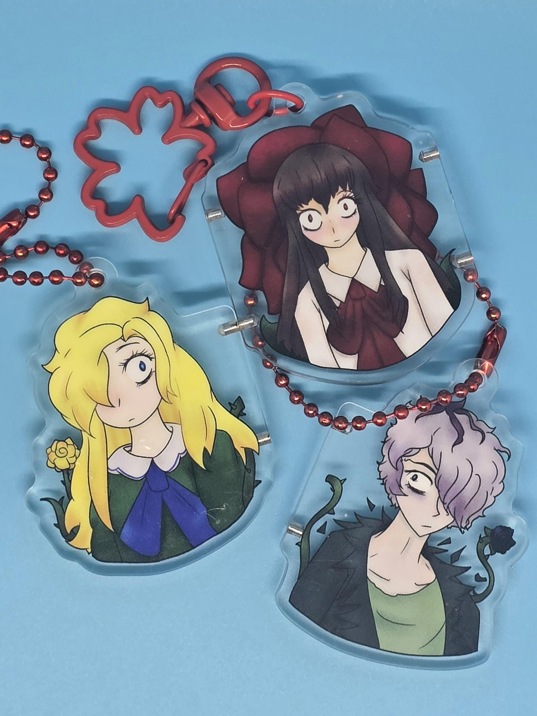 Ib Game - Ib + Garry + Mary Magnetic Keychain