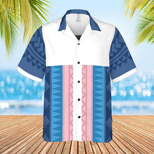 Vincian Transmasc Patterned Hawaiian Shirt