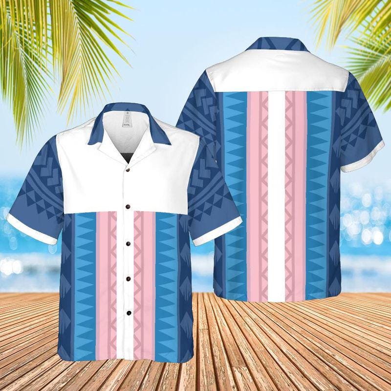 Vincian Transmasc Patterned Hawaiian Shirt