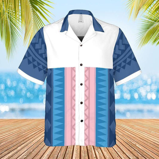 Vincian Transmasc Patterned Hawaiian Shirt