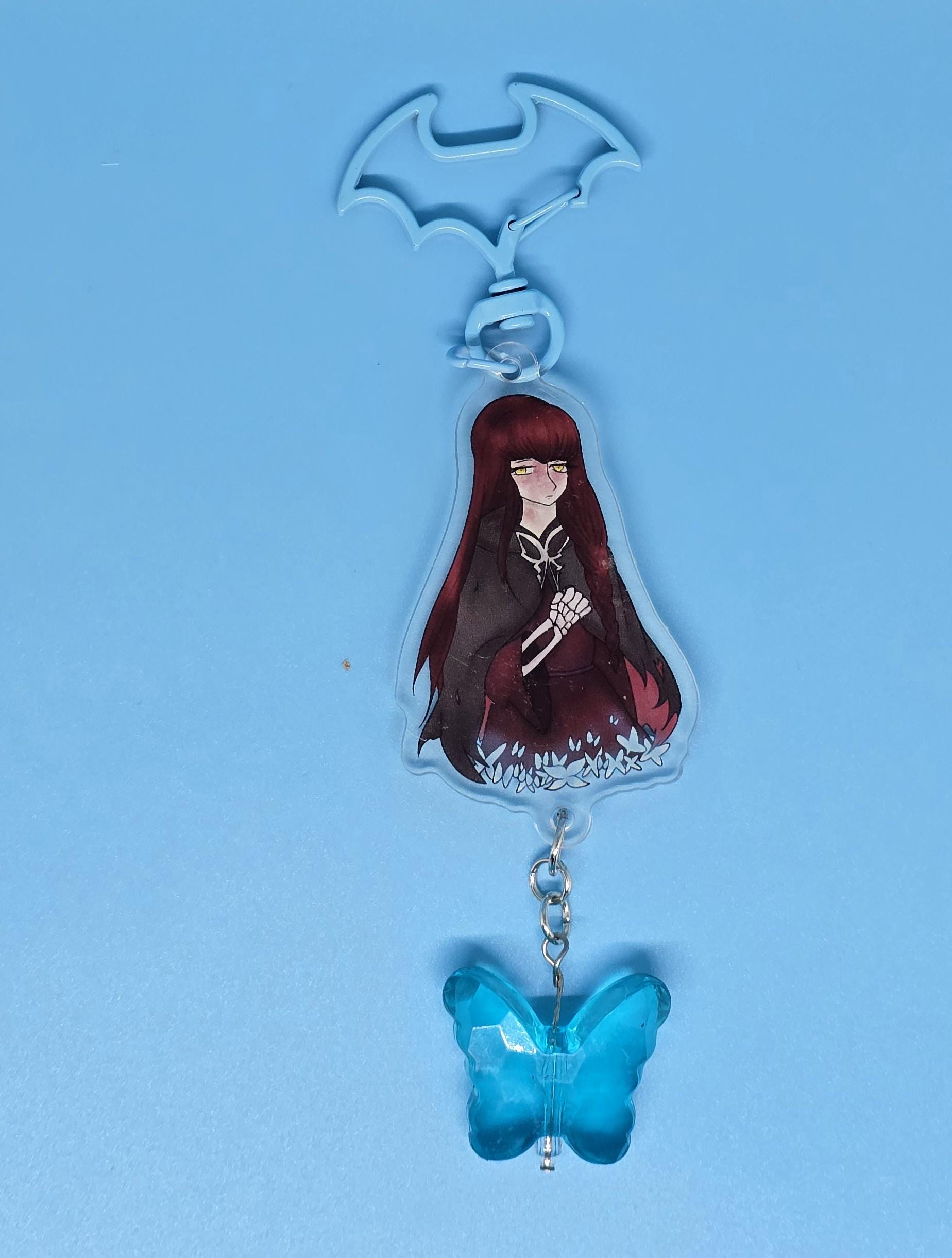 The House In Fata Morgana Acrylic Keychain with Butterfly Charm