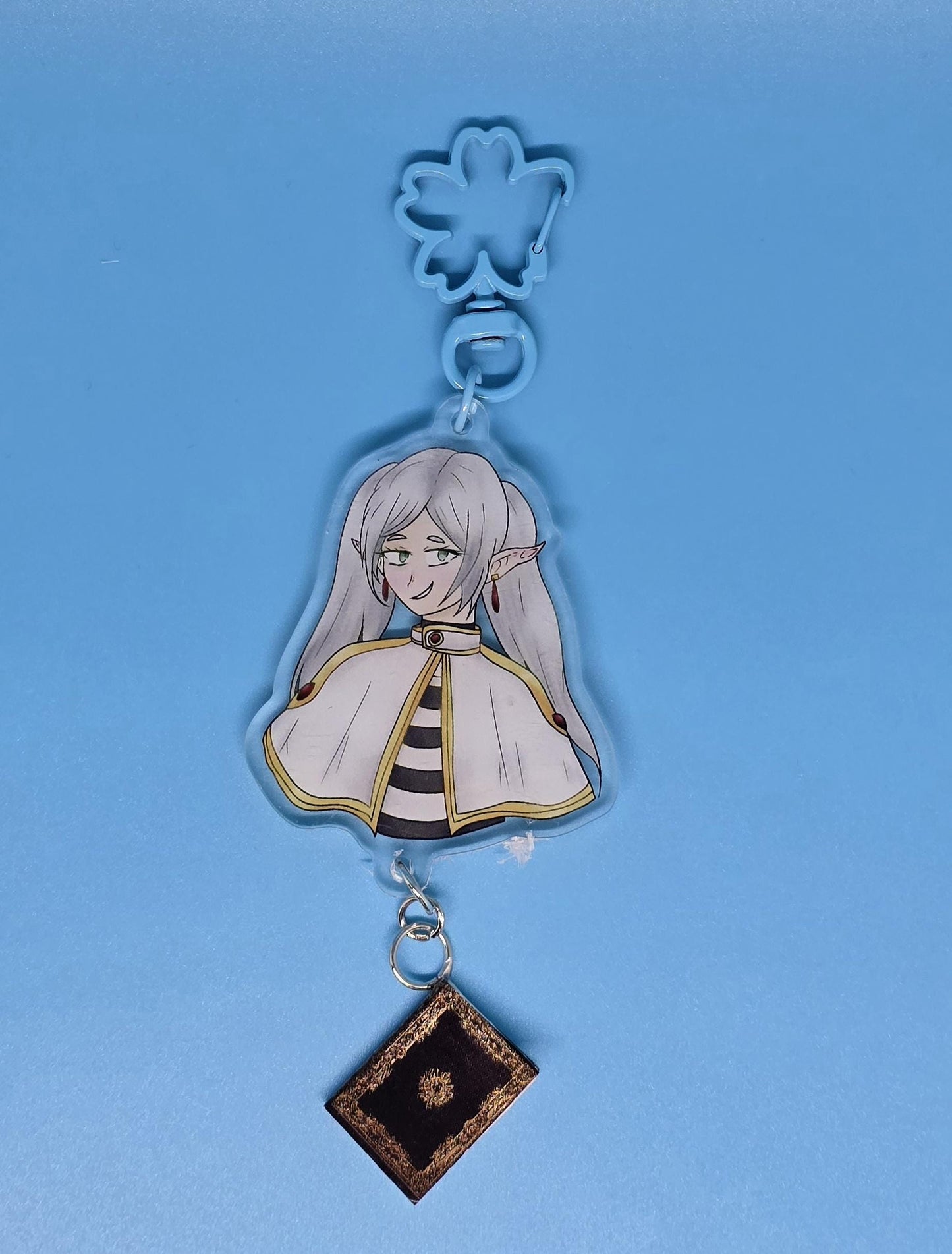 Frieren Beyond Journey's End Acrylic Keychain with Grimoire Charm