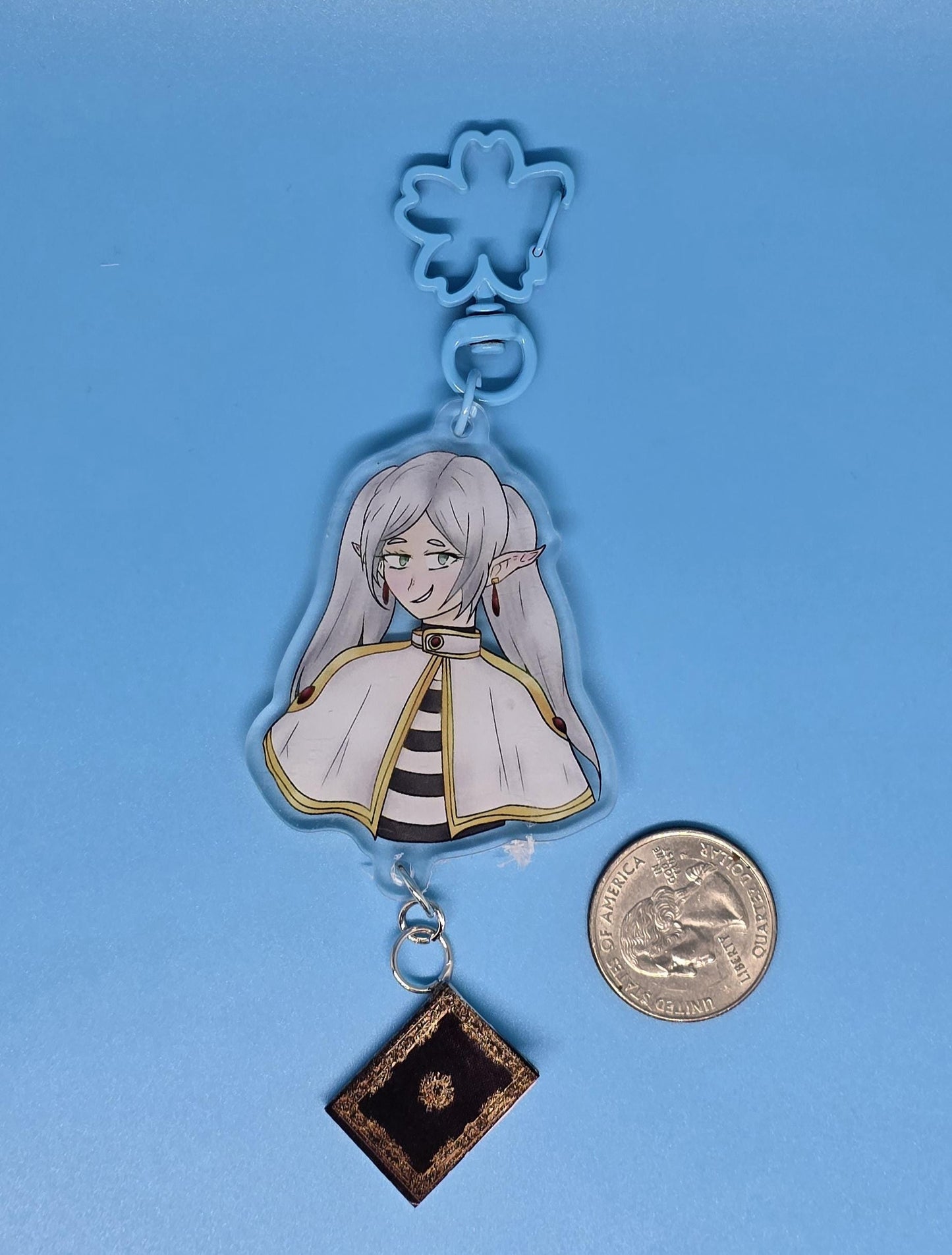 Frieren Beyond Journey's End Acrylic Keychain with Grimoire Charm