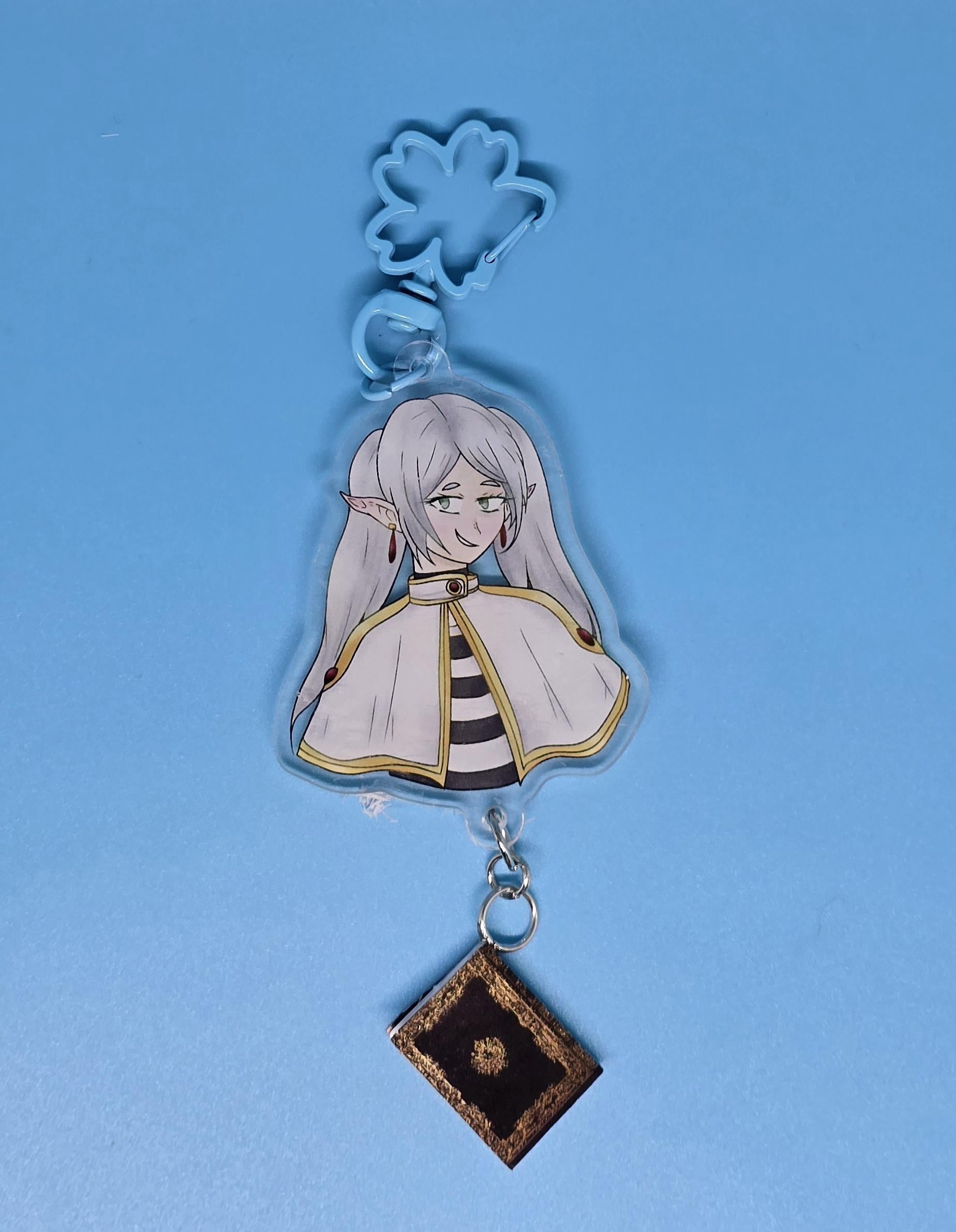 Frieren Beyond Journey's End Acrylic Keychain with Grimoire Charm