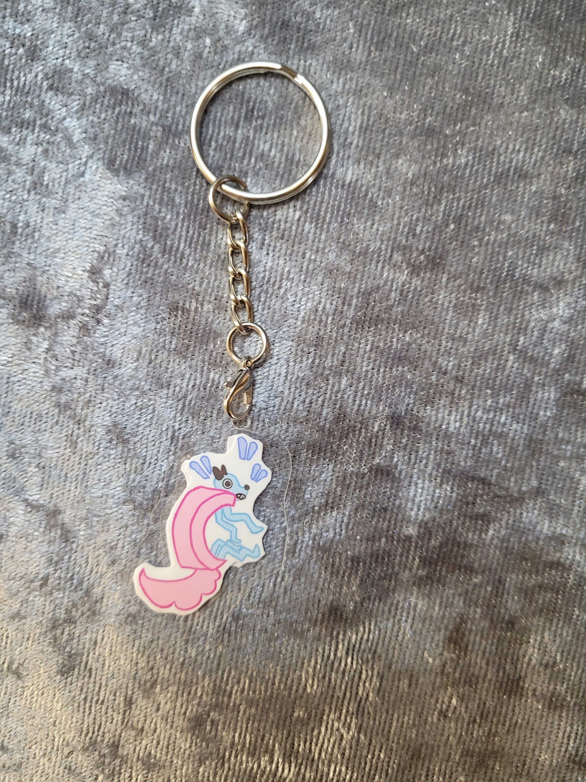 Wobbledogs Wobbledog Happy And Distressed Acrylic Charm Attachment and Laminate Keychains