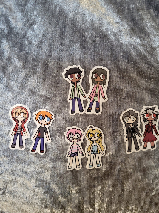 Heart Fragment Protags And Routes Sticker Pack