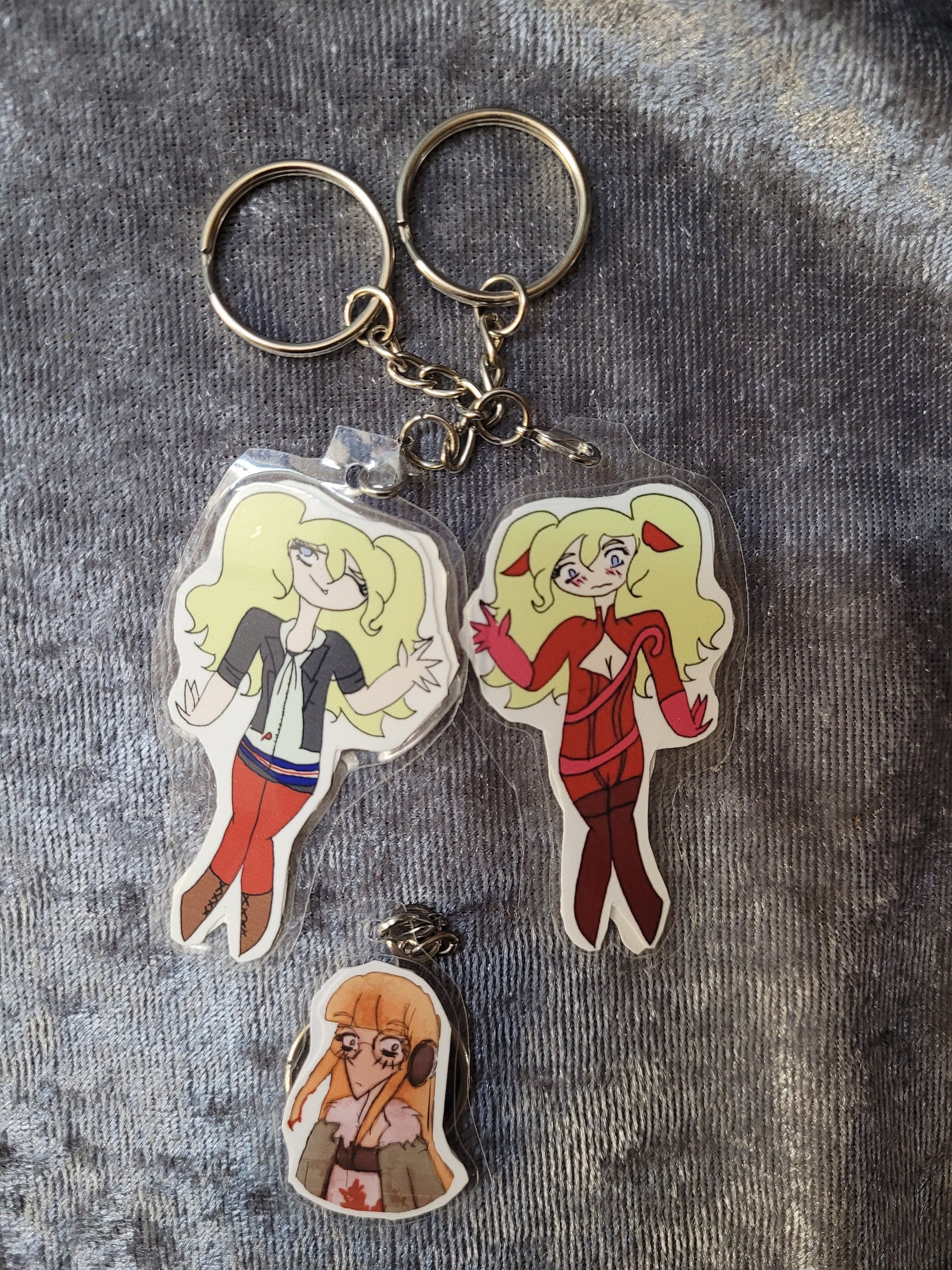 Persona 5 Futaba Sakura Ann Takamaki Laminate Keychains