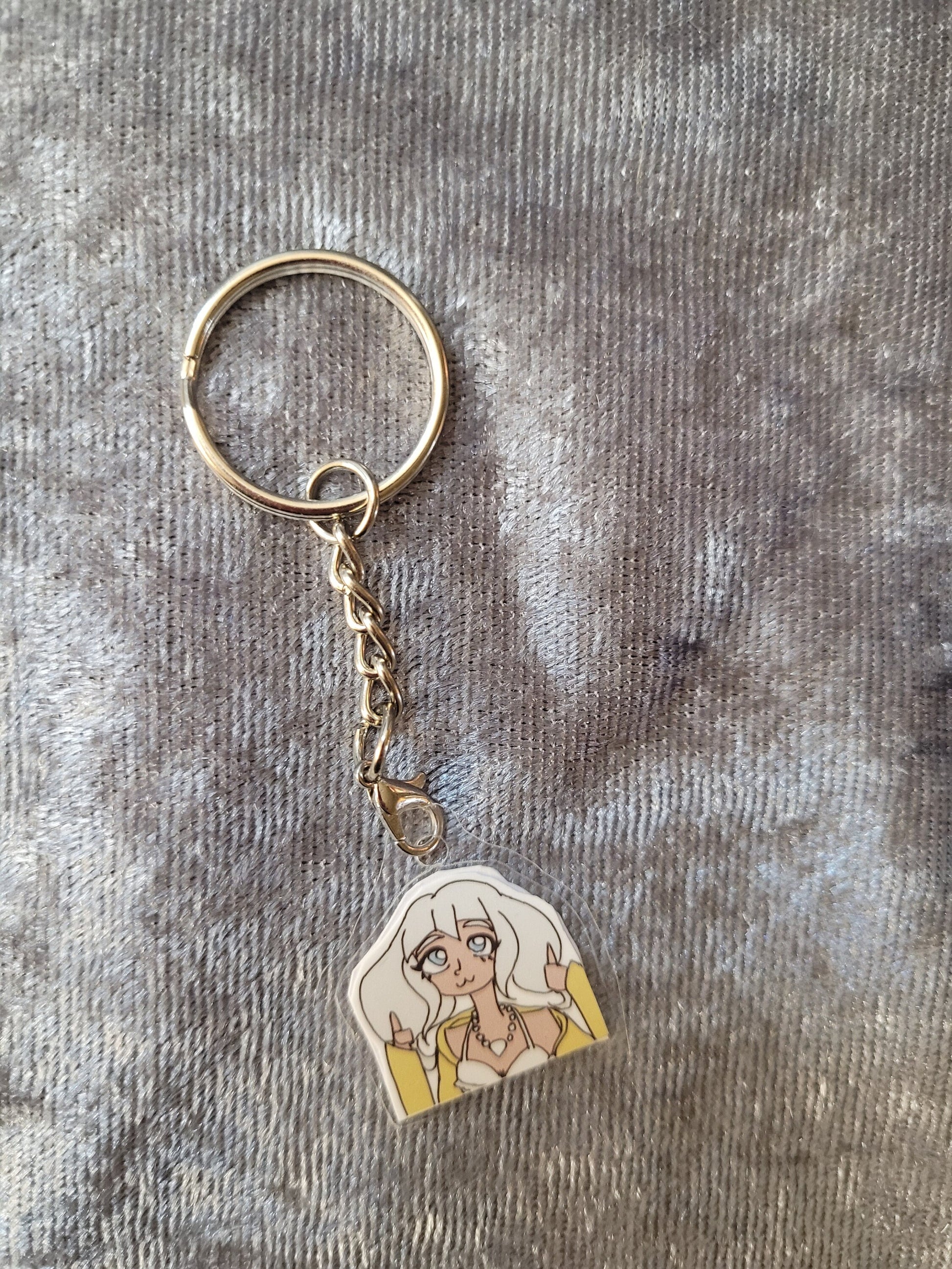 Danganronpa Komaeda Nagito, Kokichi Ouma, or Angie Yonaga Laminate Keychains