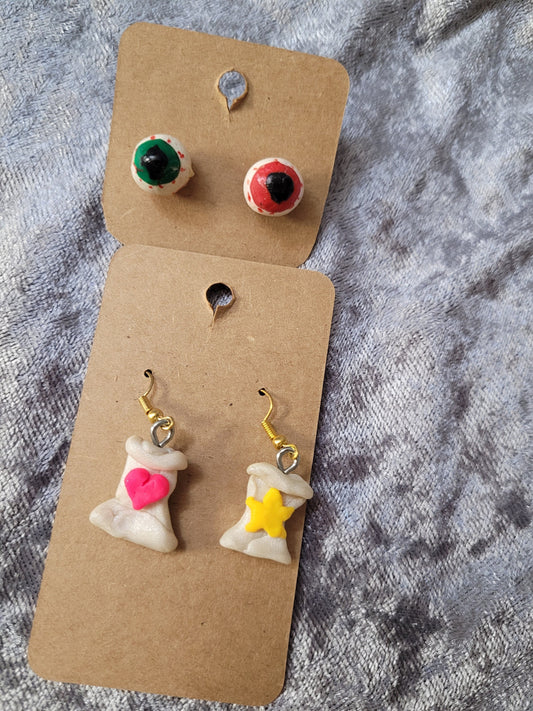 Polymer Clay Terraria Themed Earrings- Boss Arena Lanterns and The Twins
