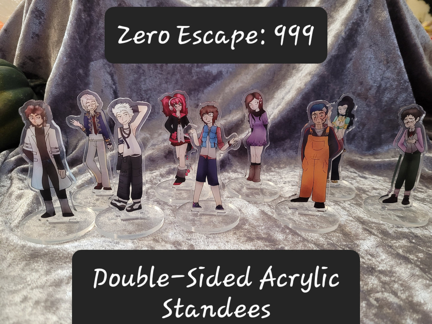 Zero Escape 999 Full Cast Double-Sided Acrylic Standee Figures