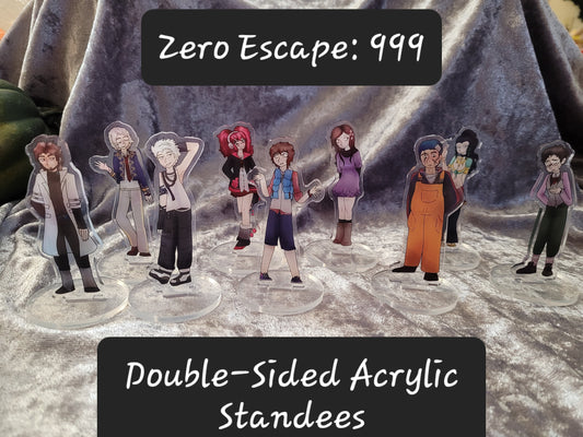 Zero Escape 999 Full Cast Double-Sided Acrylic Standee Figures