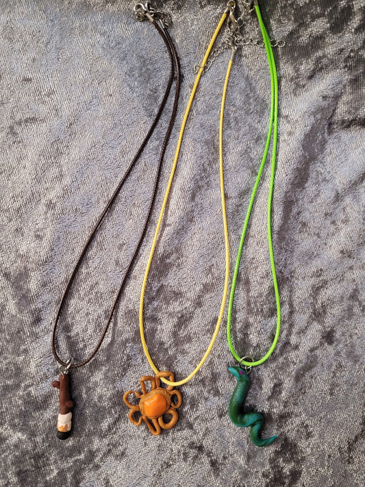 Polymer Clay Charm Cord Necklaces