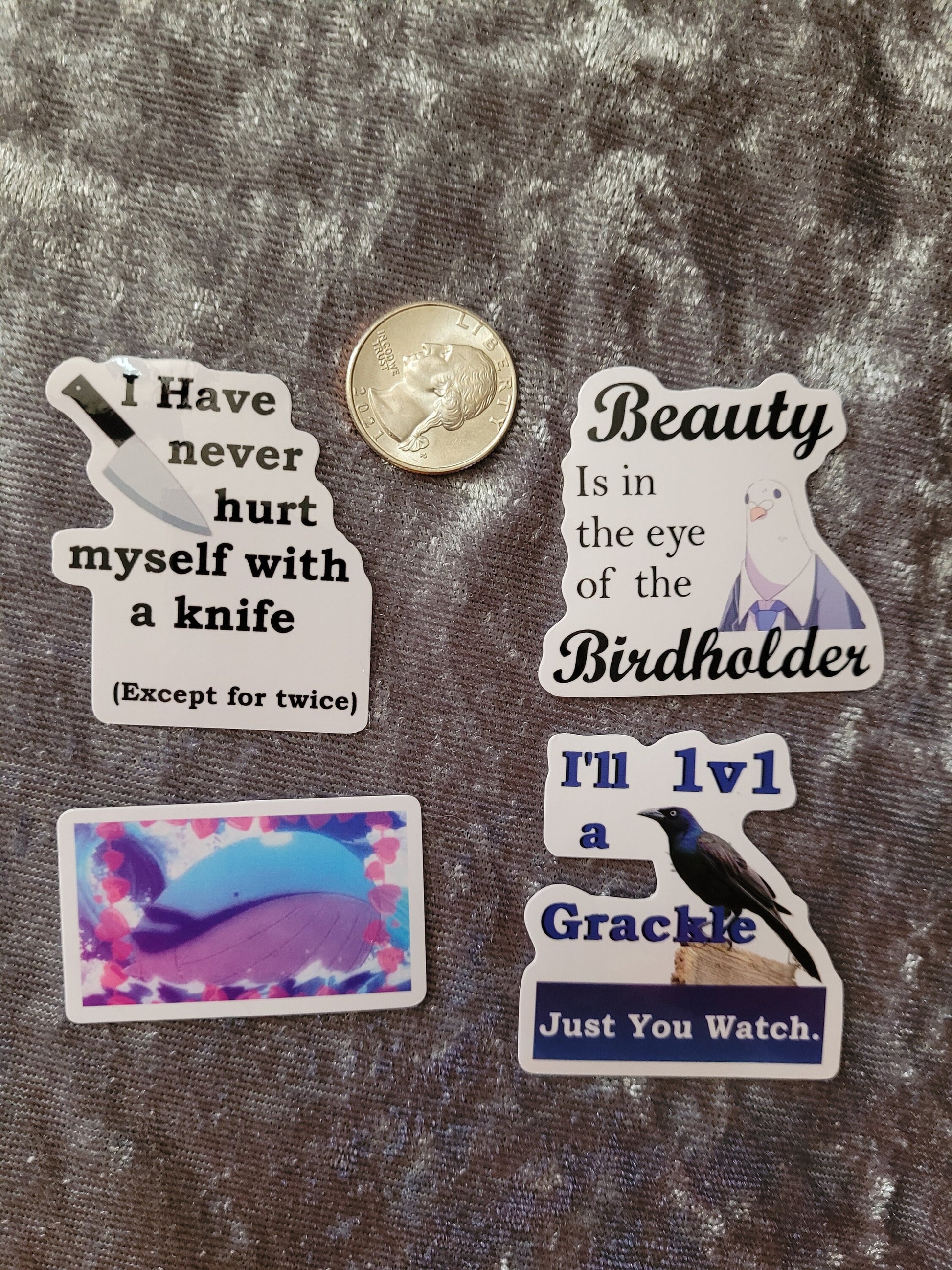 Assorted Meme Slogan Stickers- Hatoful Boyfriend, Pokemon, Other