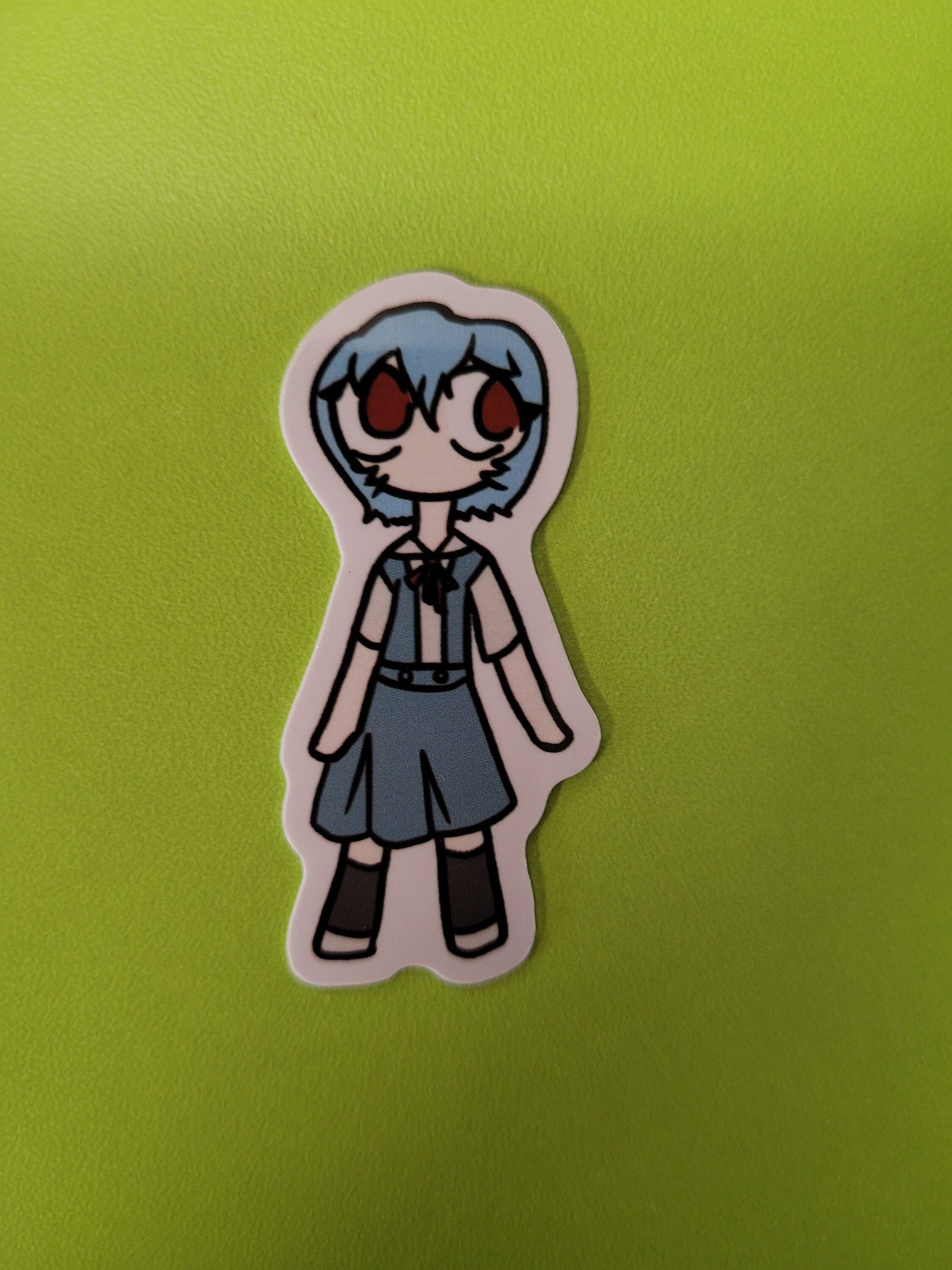 Neon Genesis Evangelion Asuka Rei and Shinji Chibis Vinyl Sticker Pack