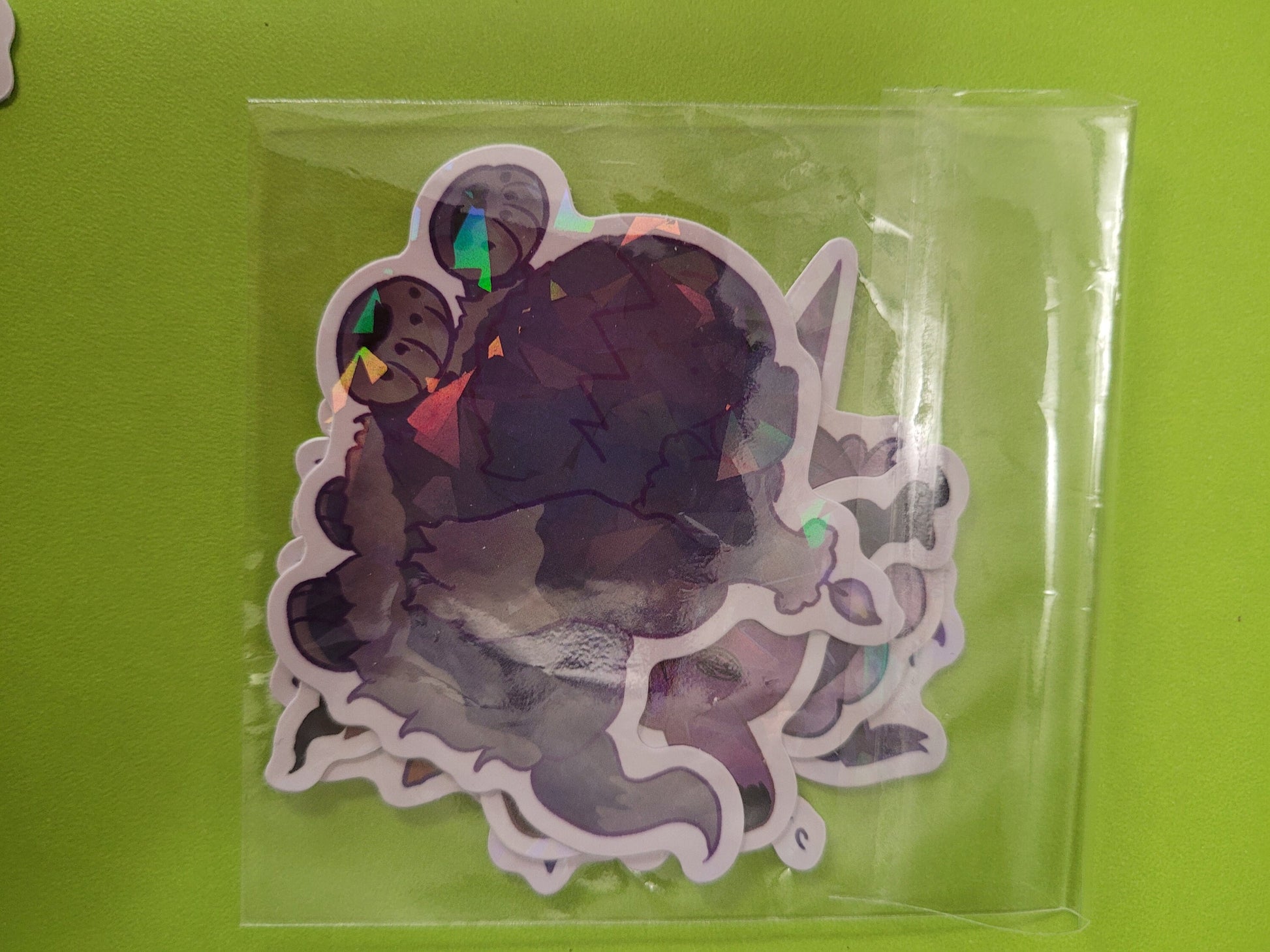 Ghost Pokemon Holographic Sticker Pack - Gengar, Greavard, Drifblim, Mimikyu