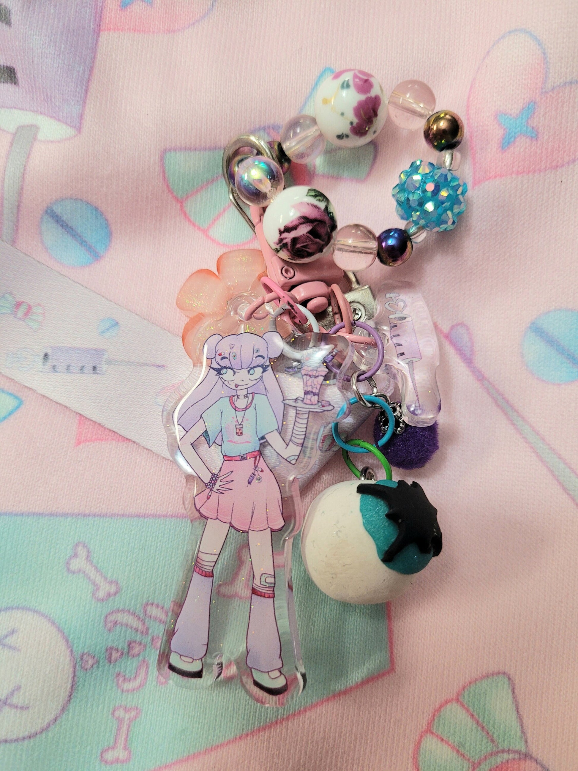 Menhera Girlie OTT Lanyard Keychain
