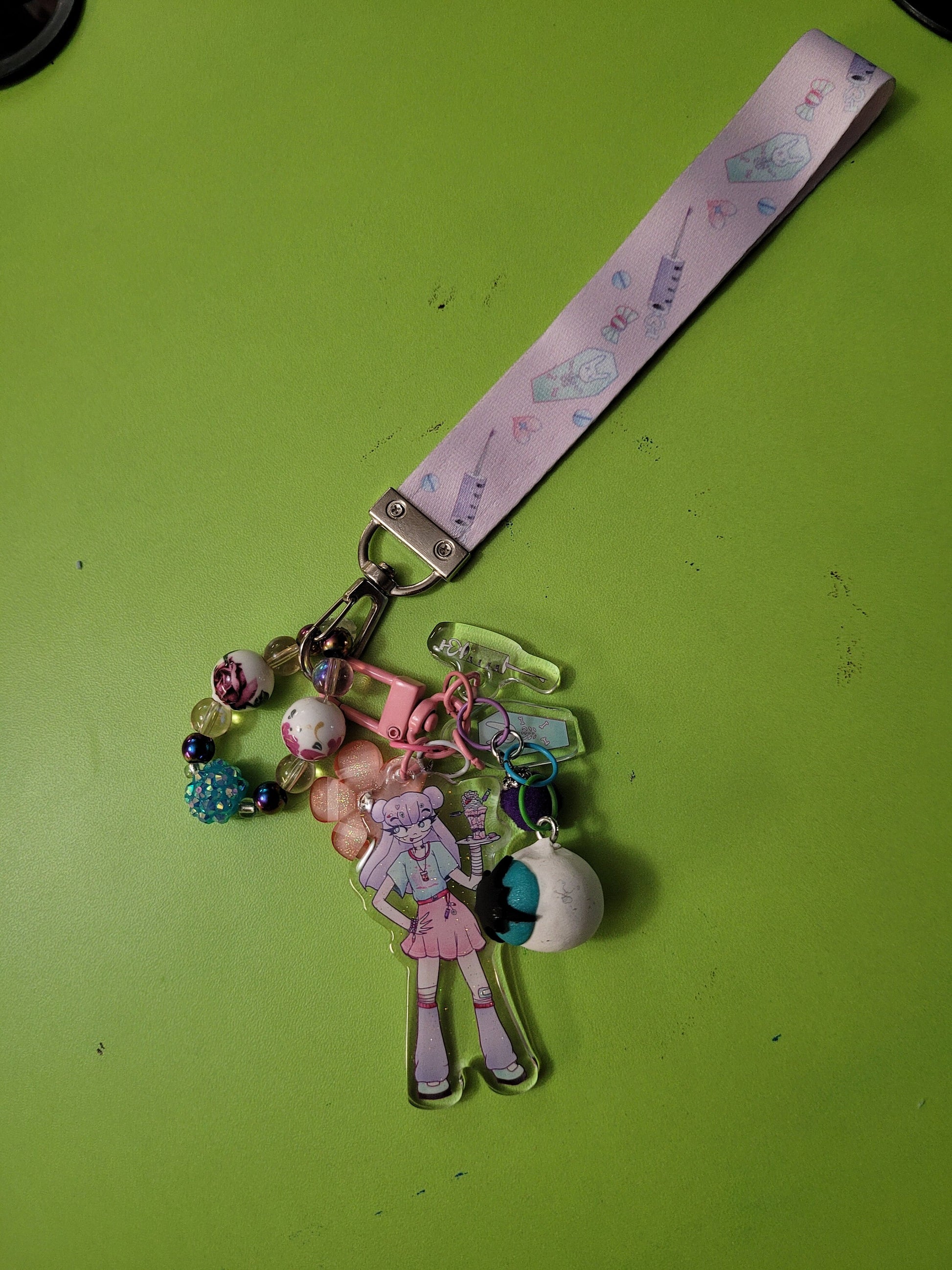 Menhera Girlie OTT Lanyard Keychain