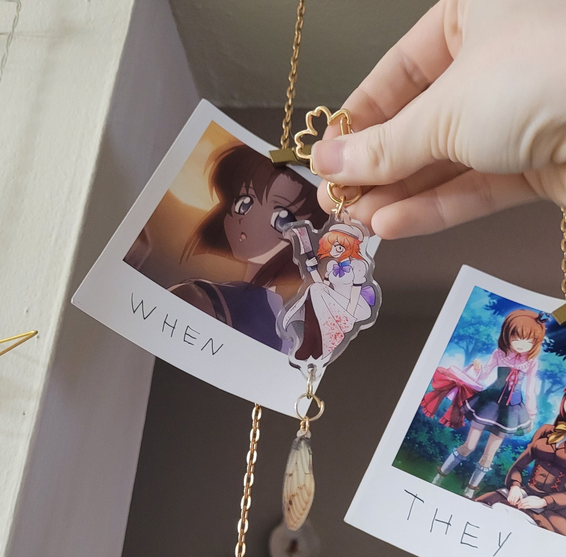 Higurashi When They Cry Rena Ryuugu Cicada Keychain