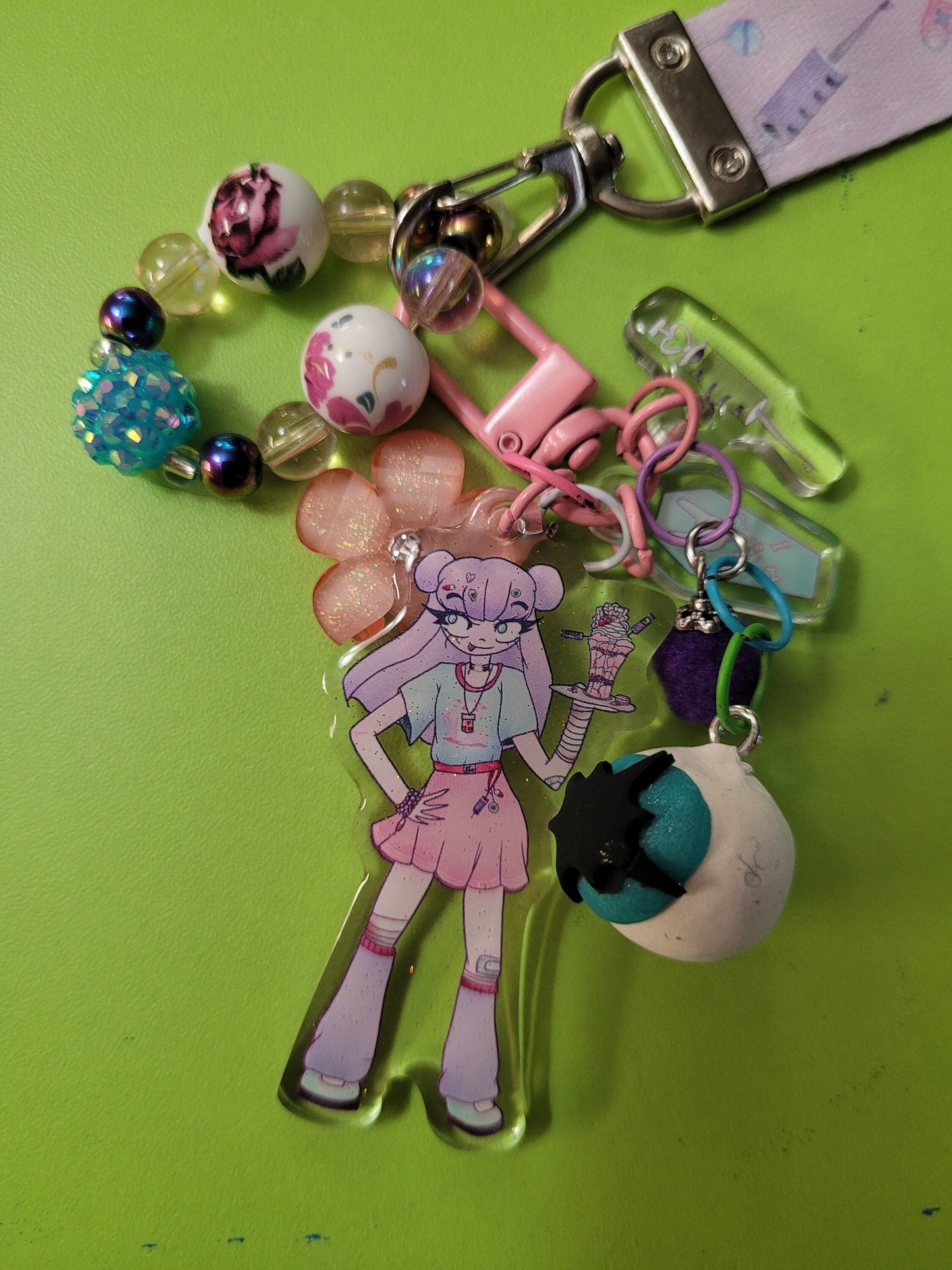 Menhera Girlie OTT Lanyard Keychain
