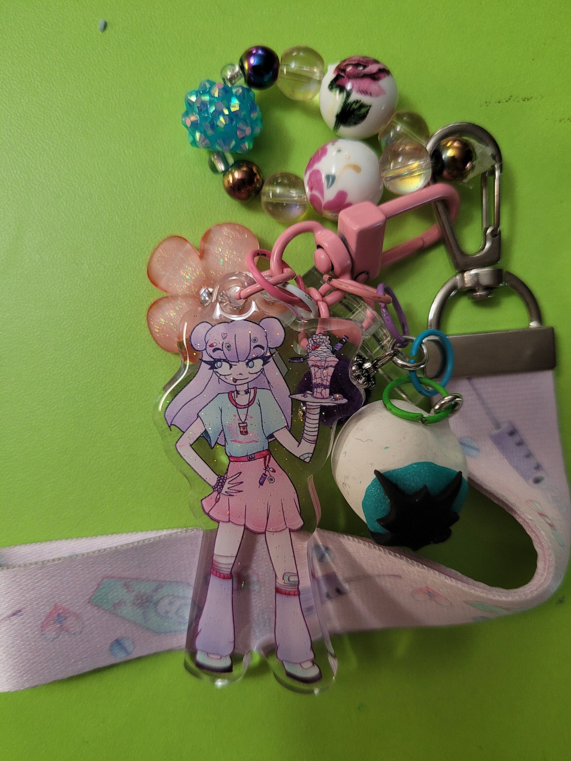 Menhera Girlie OTT Lanyard Keychain