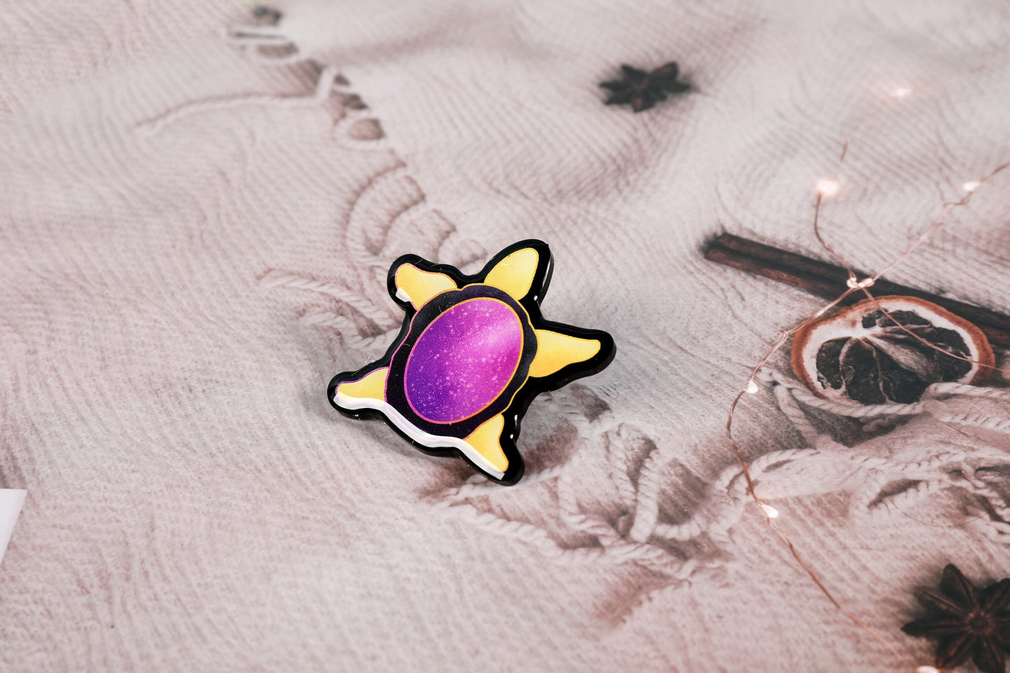 Space Turtle Epoxy Pins - Green, Purple, and Pride Colors!