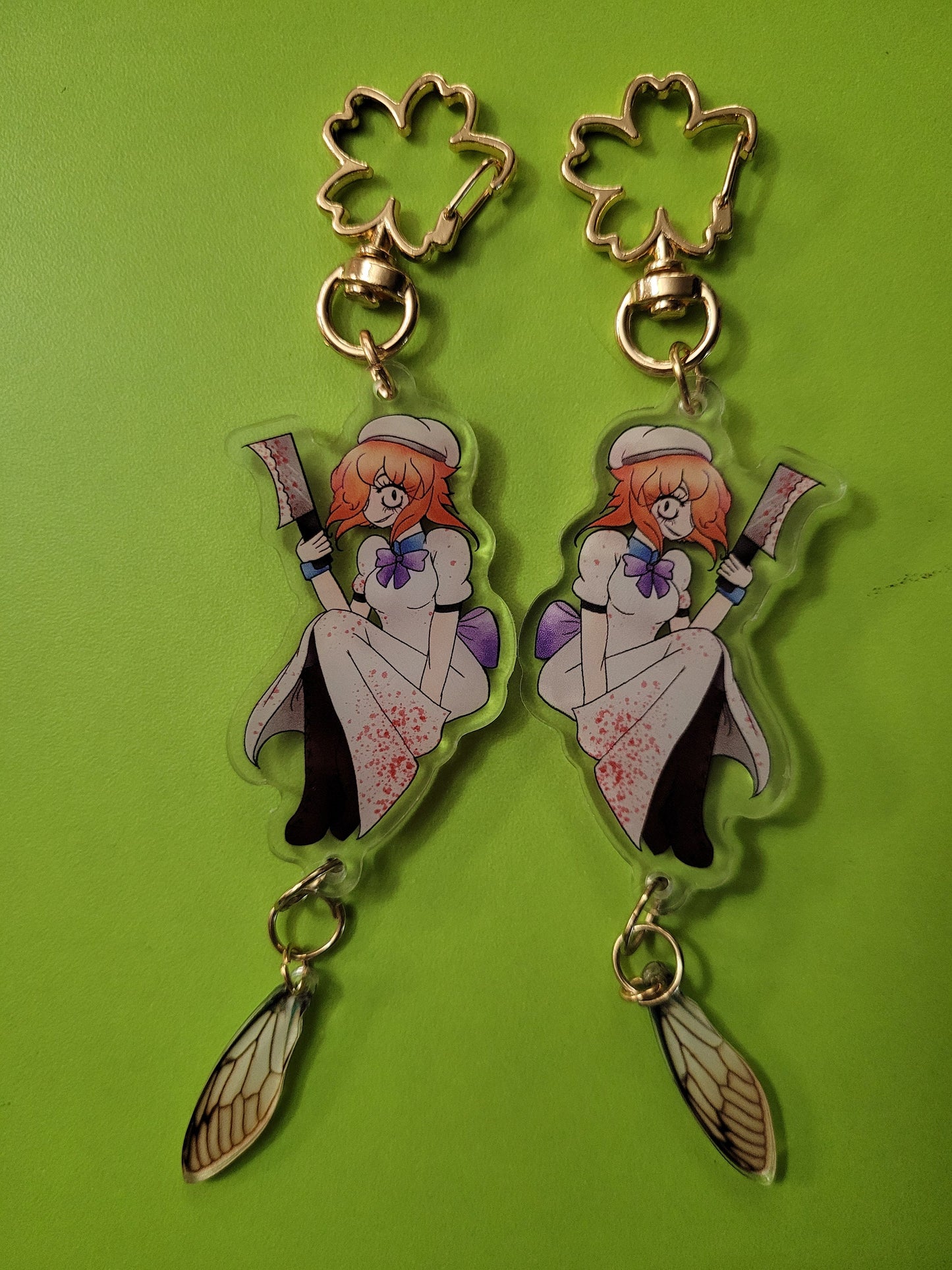Higurashi When They Cry Rena Ryuugu Cicada Keychain