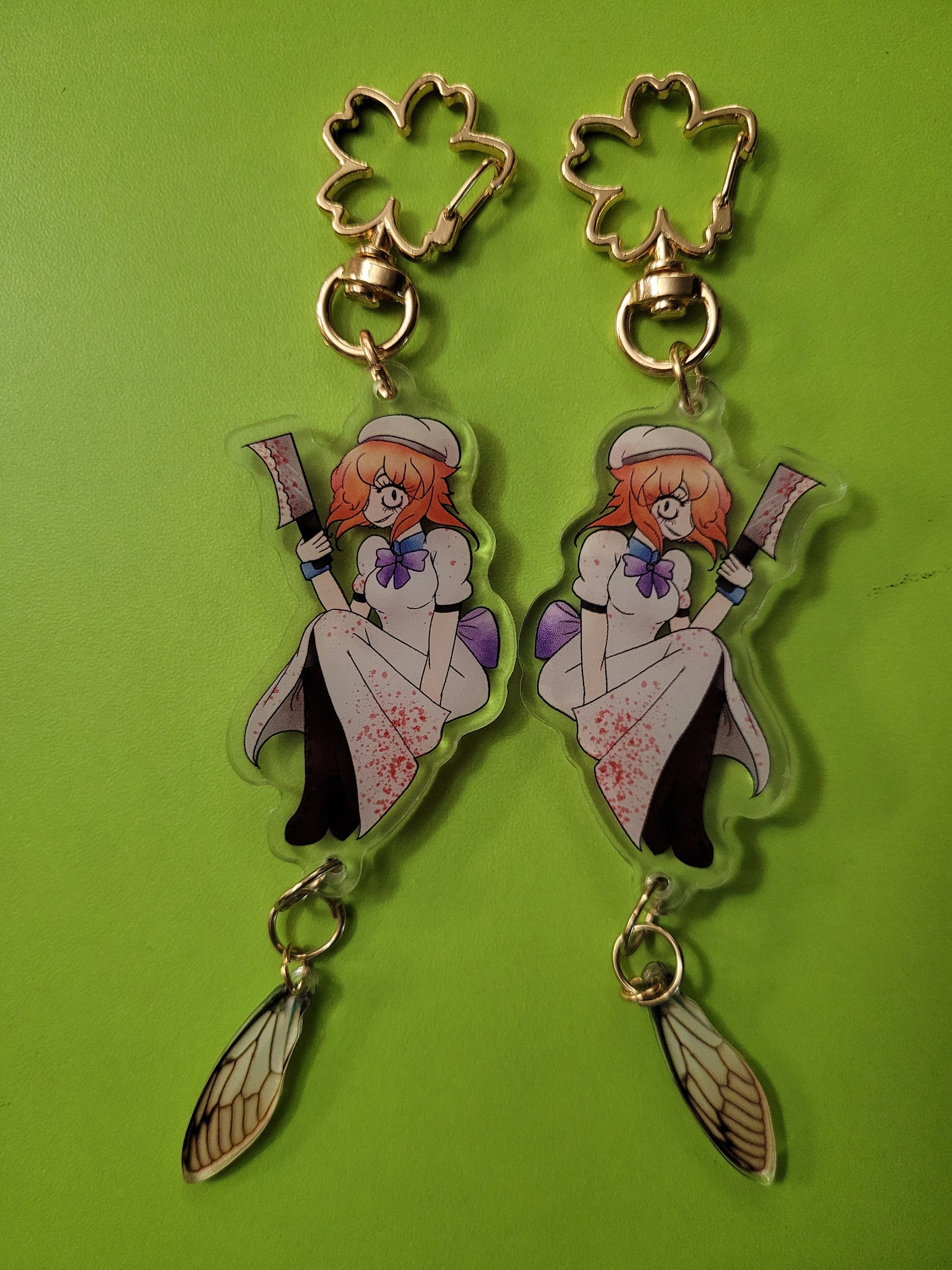 Higurashi When They Cry Rena Ryuugu Cicada Keychain