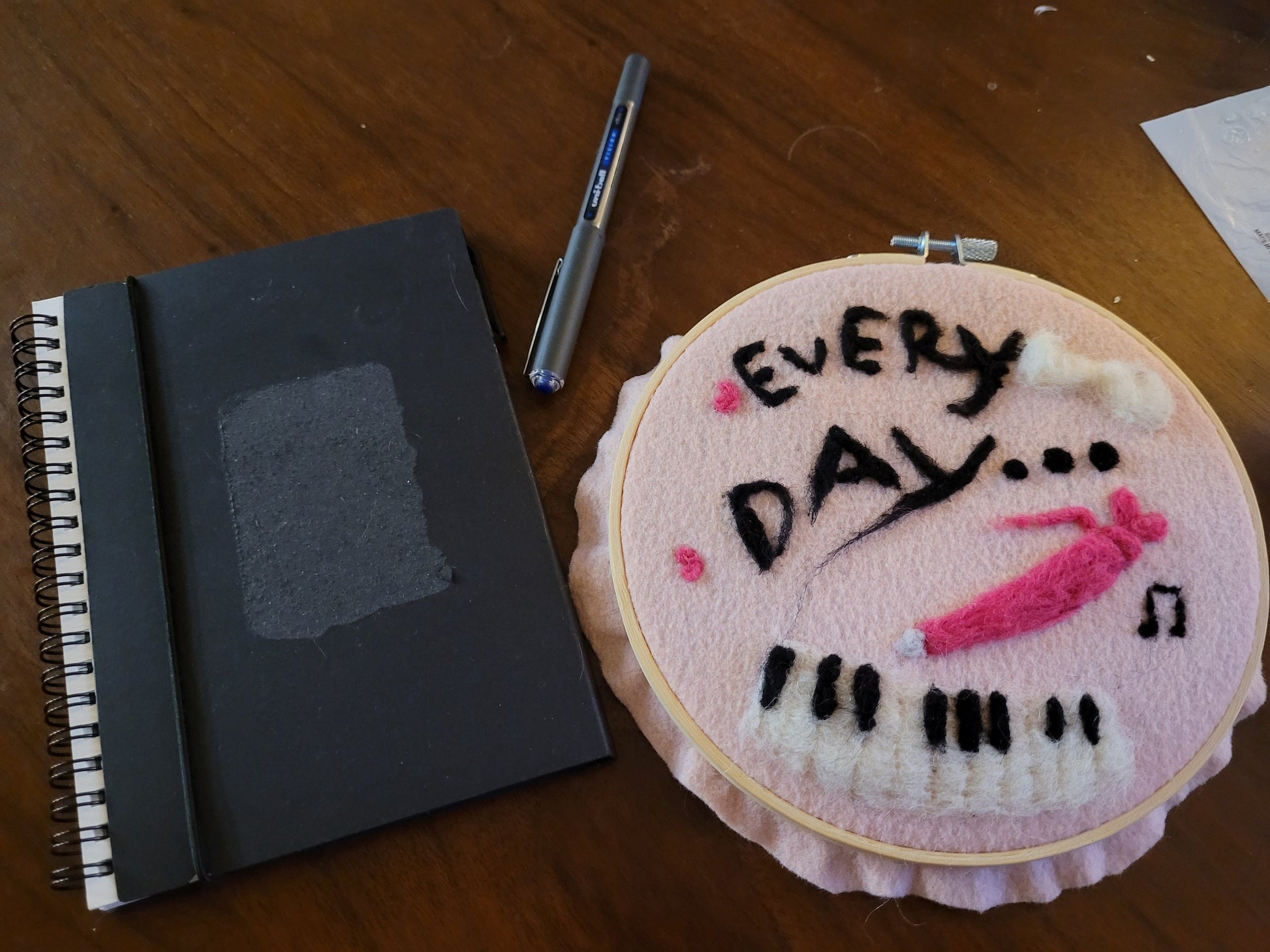 Every Day DDLC Original Needlefelt Hoop