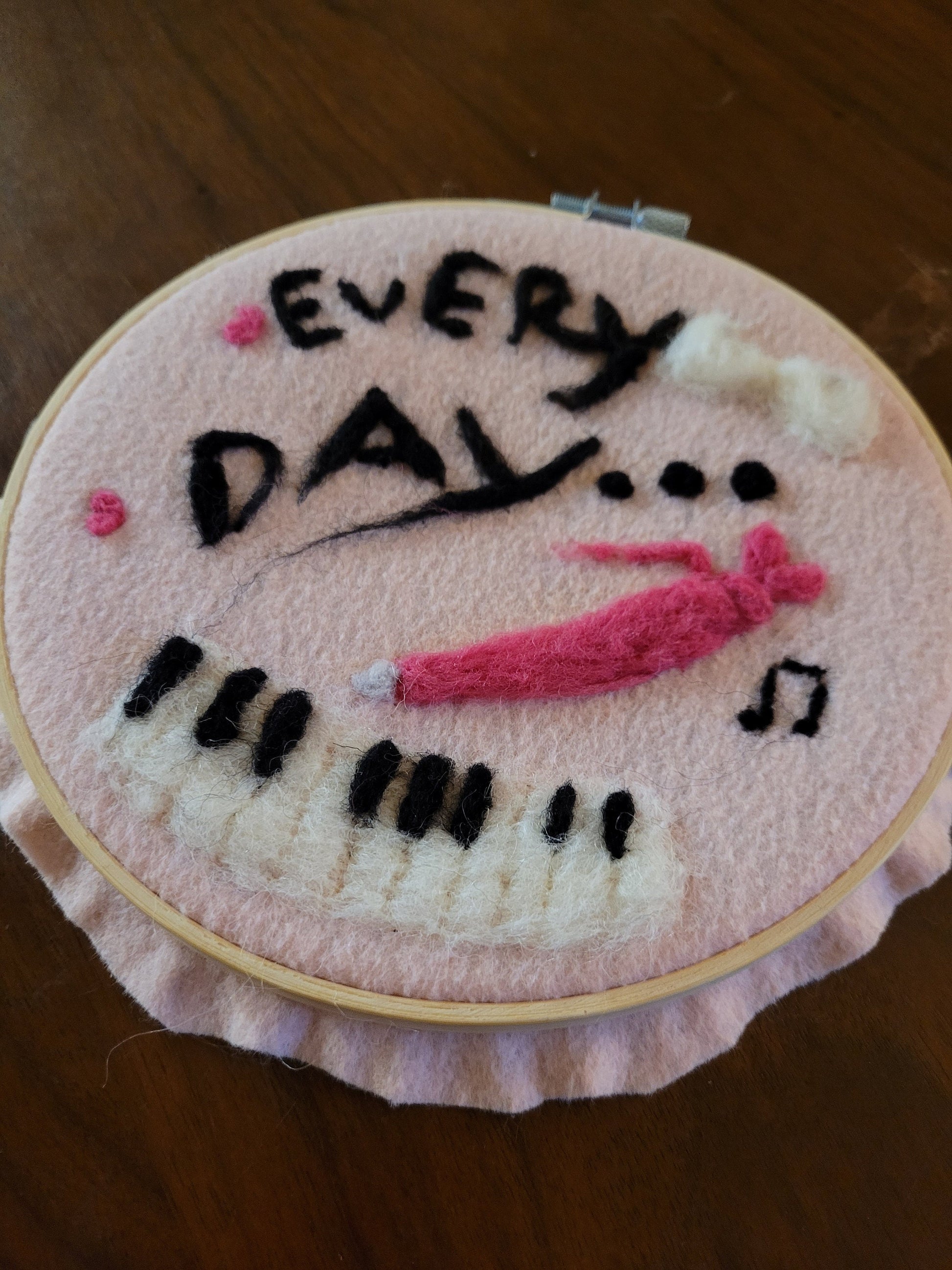 Every Day DDLC Original Needlefelt Hoop