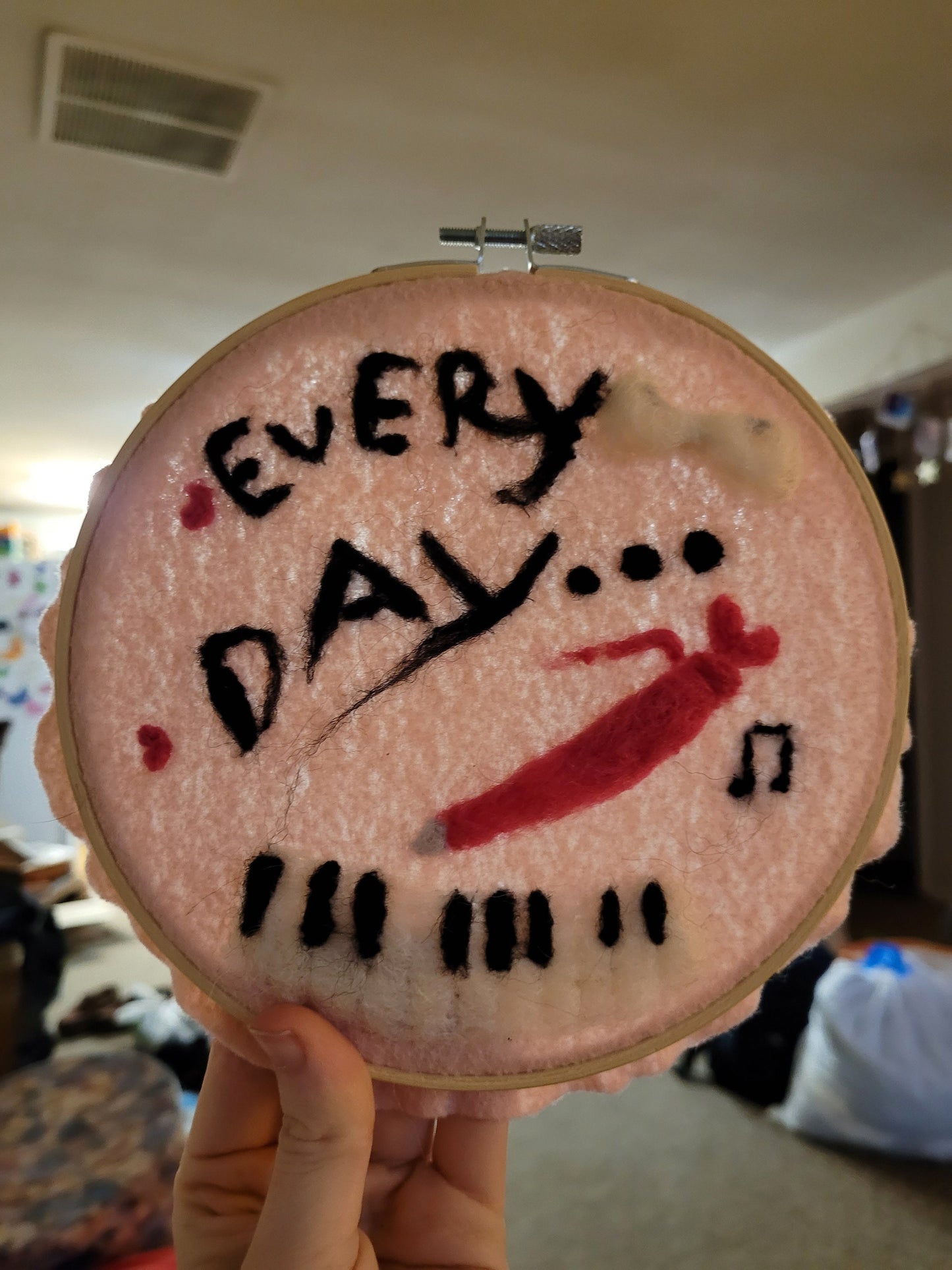 Every Day DDLC Original Needlefelt Hoop
