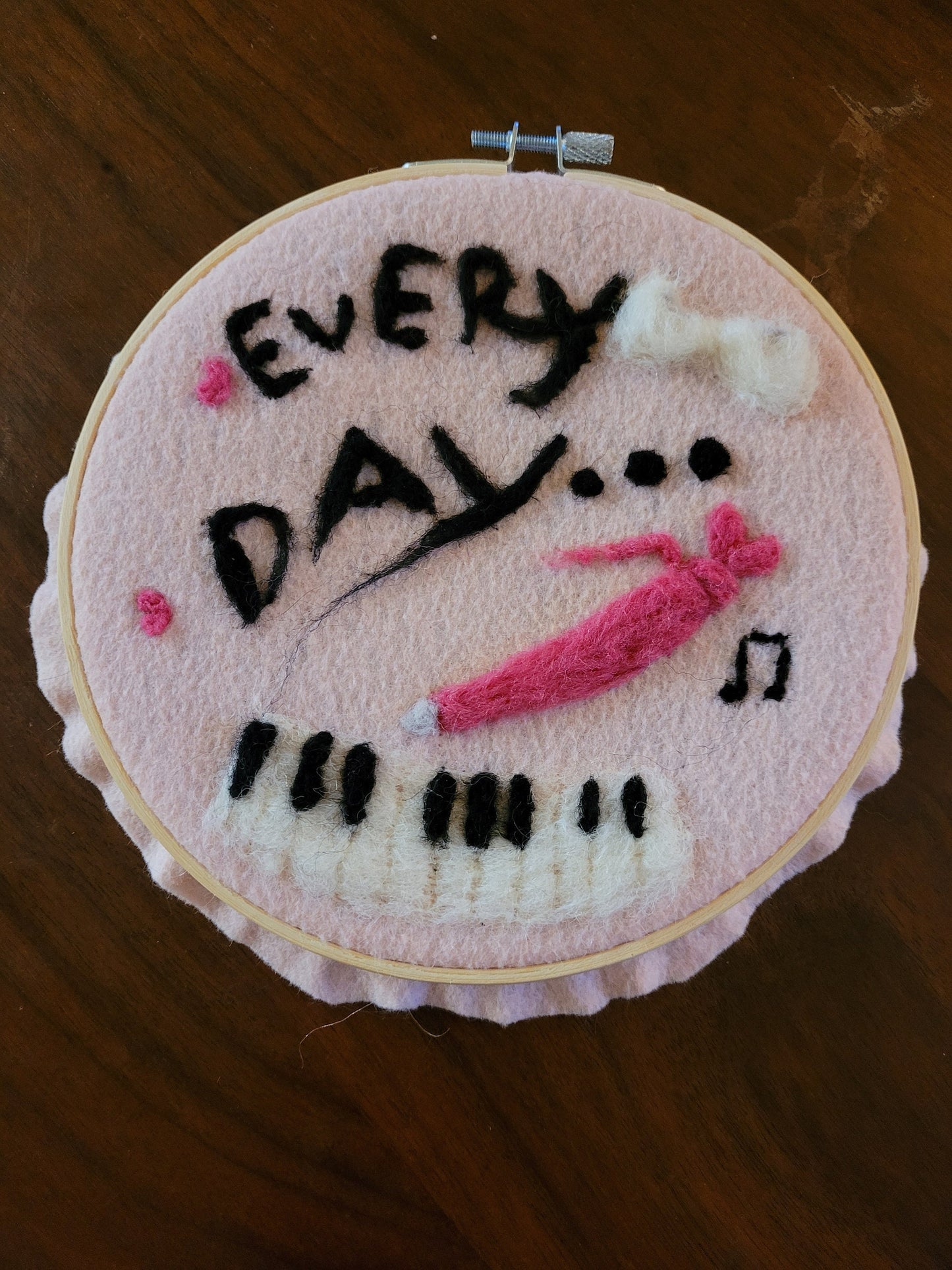 Every Day DDLC Original Needlefelt Hoop