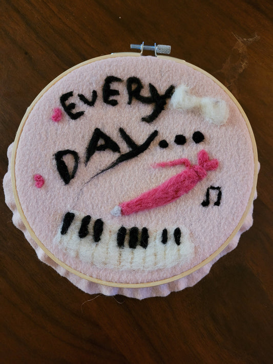 Every Day DDLC Original Needlefelt Hoop