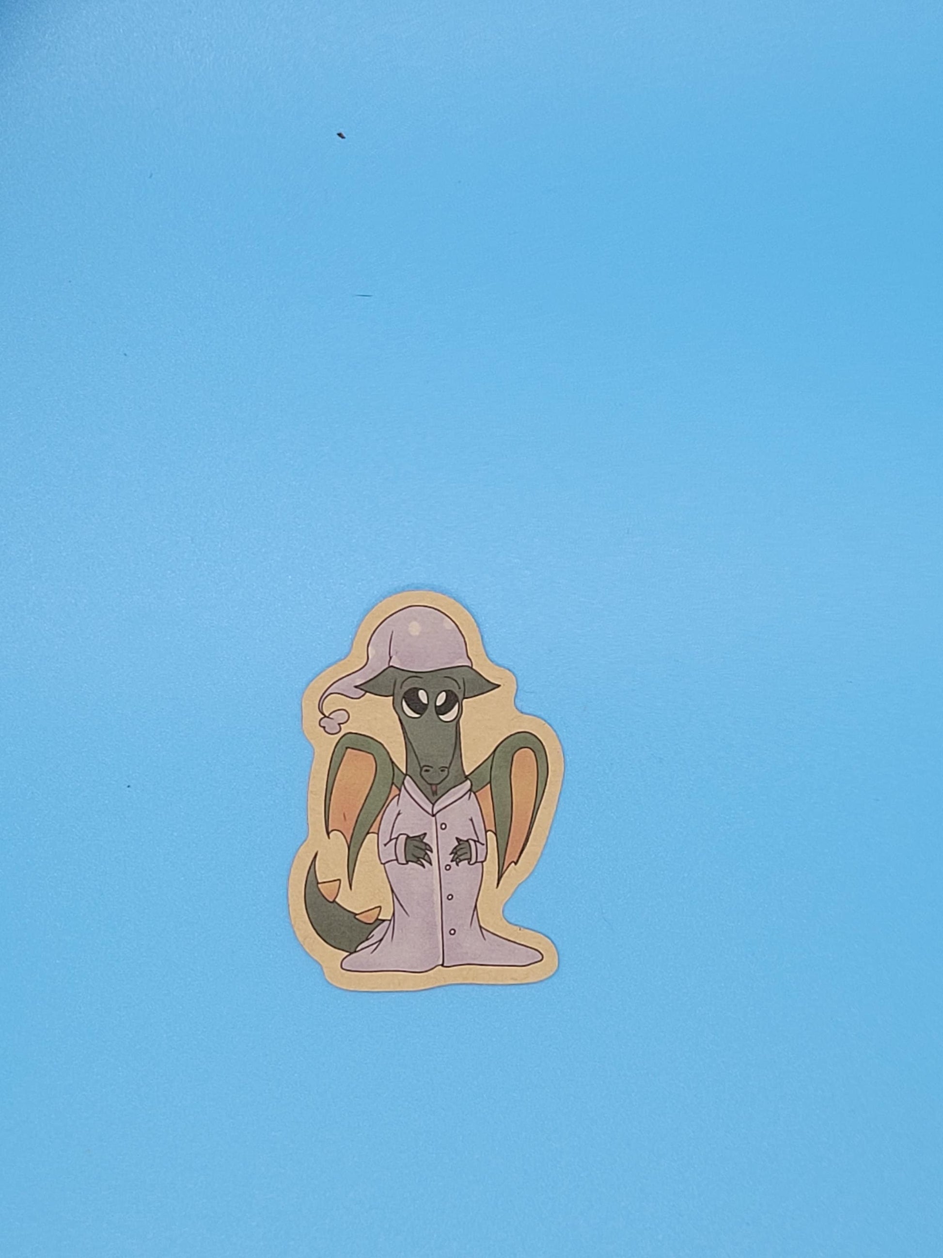 Sleepytime Dragon Kraft Paper Stickers