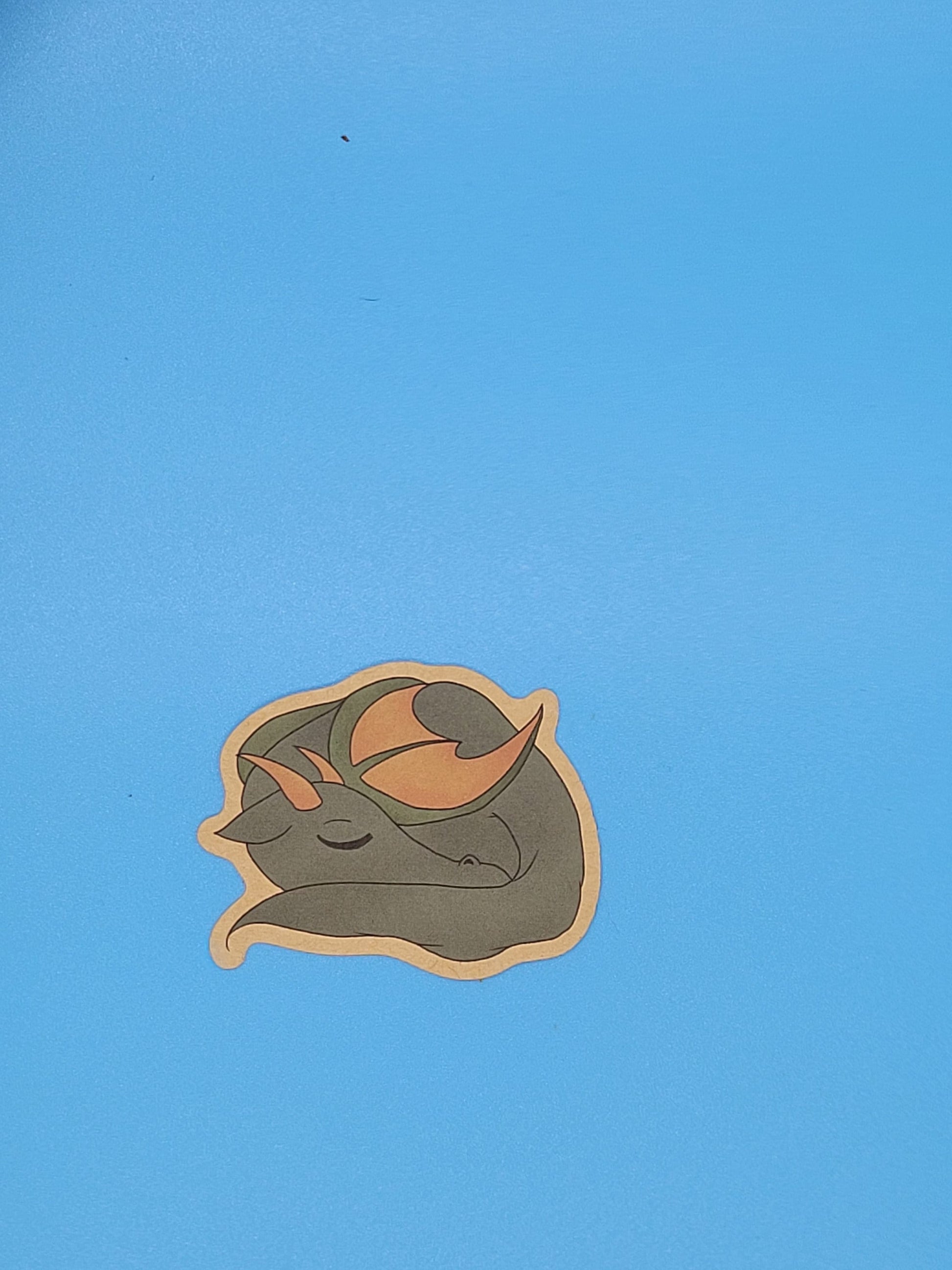 Sleepytime Dragon Kraft Paper Stickers
