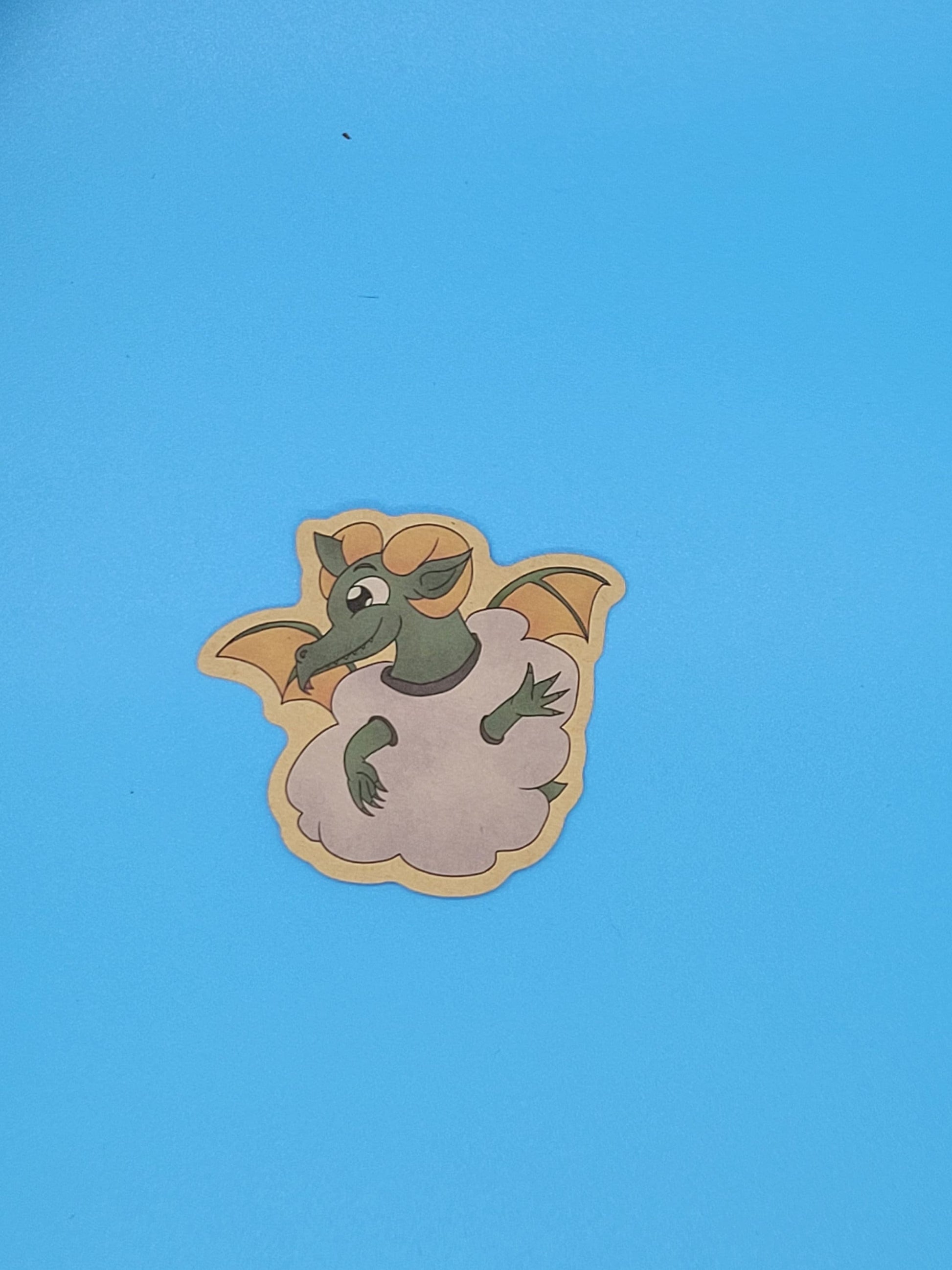 Sleepytime Dragon Kraft Paper Stickers