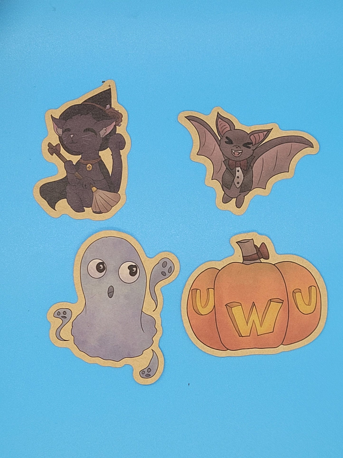 Spooky Cute Halloween Kraft Paper Stickers