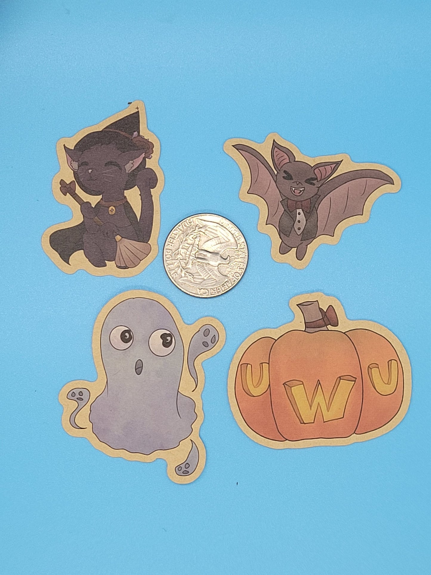 Spooky Cute Halloween Kraft Paper Stickers