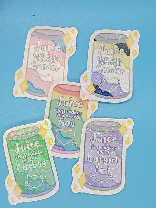 Transformation Juice Holographic Stickers