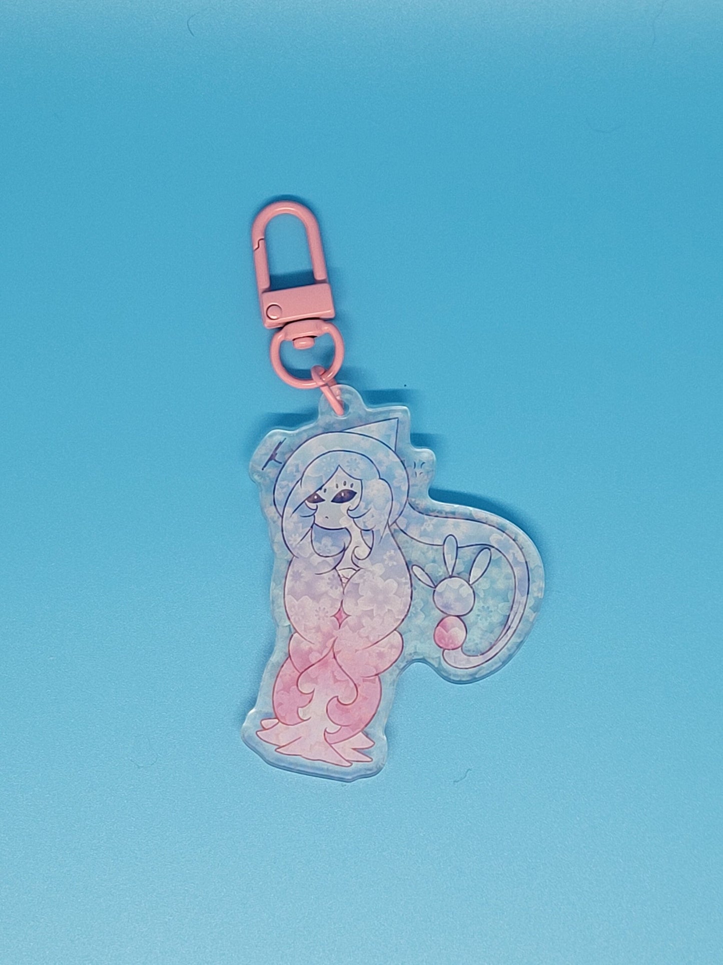 Fairy Pokemon Holographic Acrylic Keychain - Mimikyu, Sylveon, Hatterene, Tinkaton