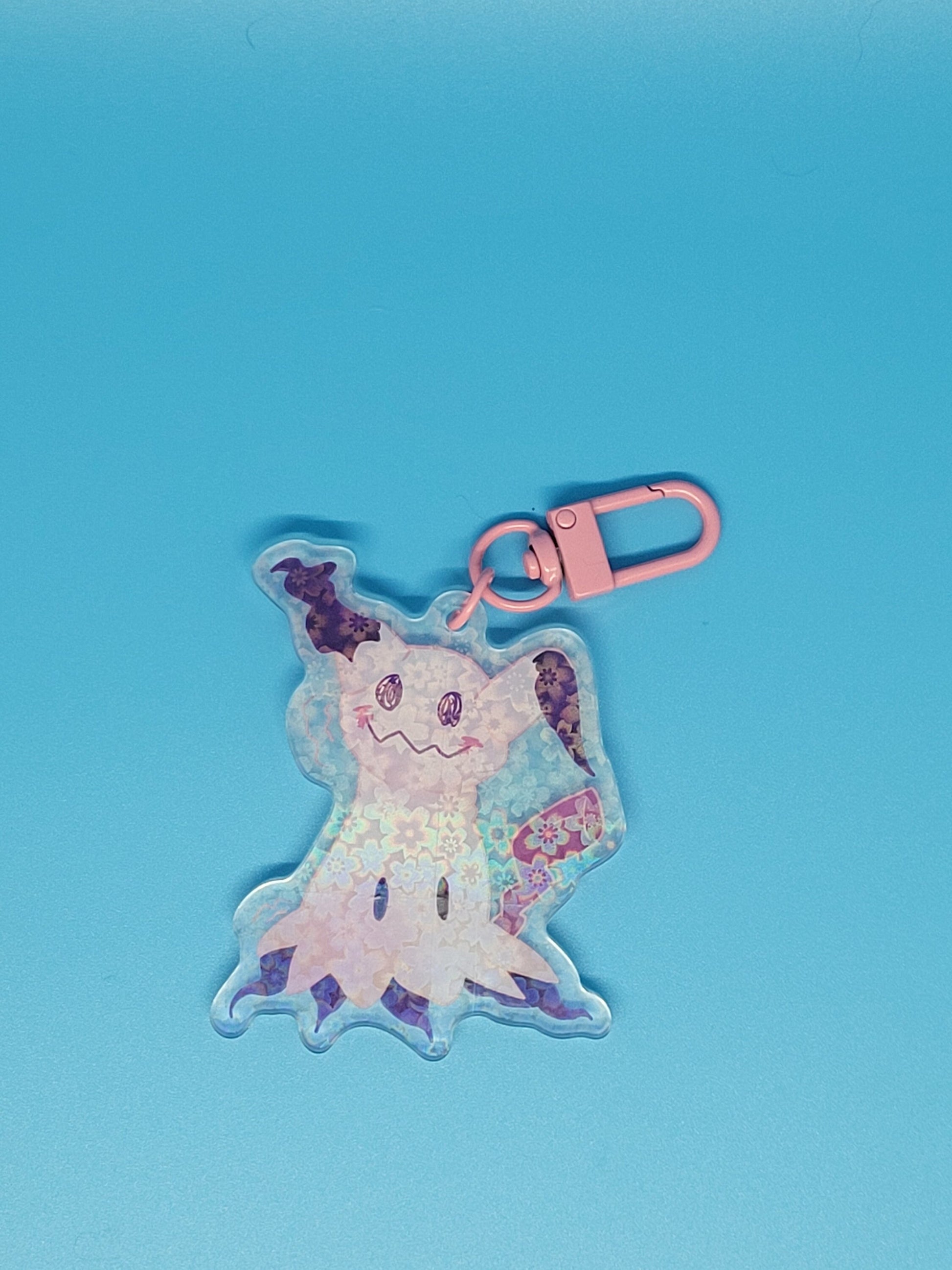 Fairy Pokemon Holographic Acrylic Keychain - Mimikyu, Sylveon, Hatterene, Tinkaton