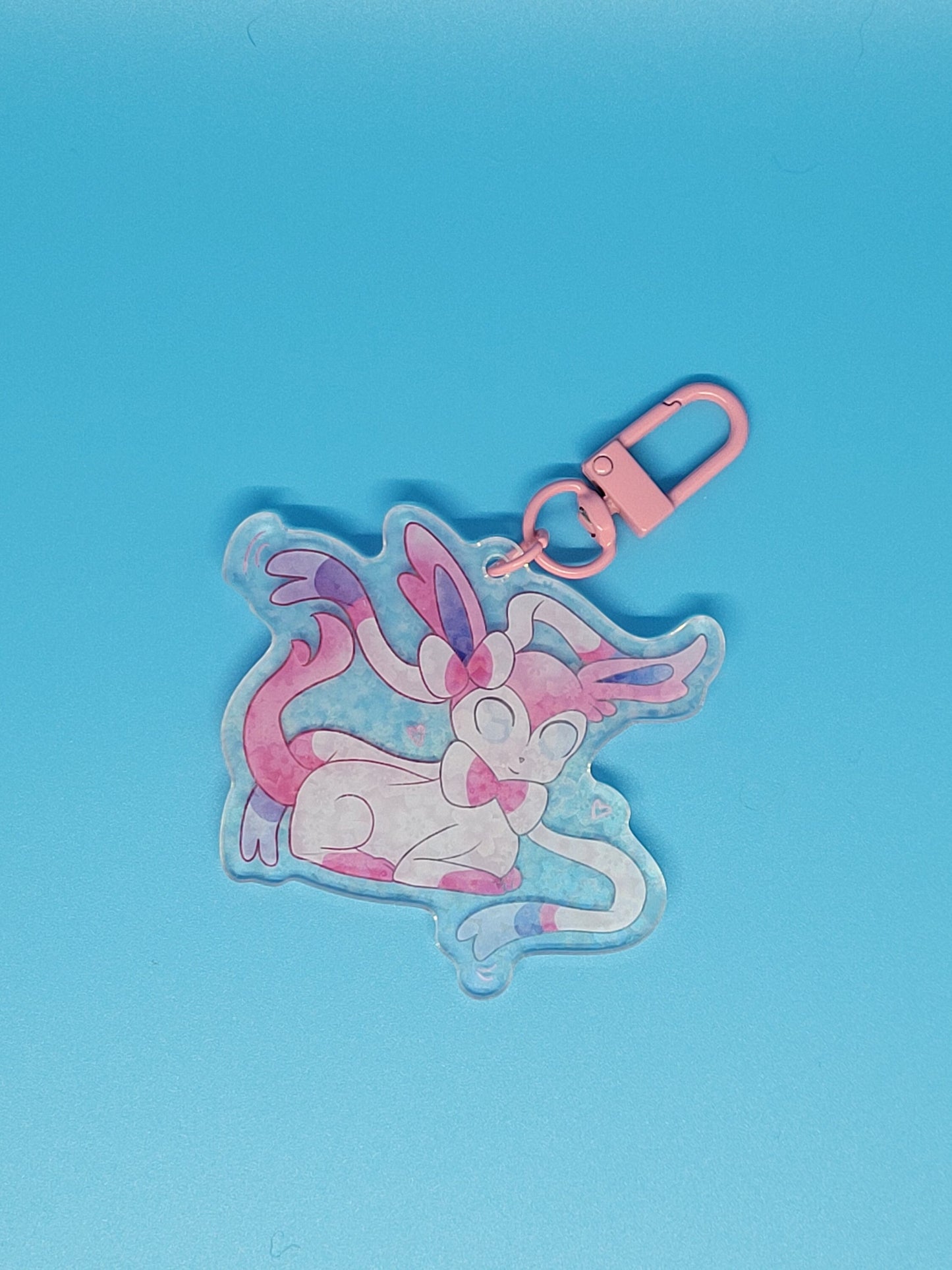 Fairy Pokemon Holographic Acrylic Keychain - Mimikyu, Sylveon, Hatterene, Tinkaton