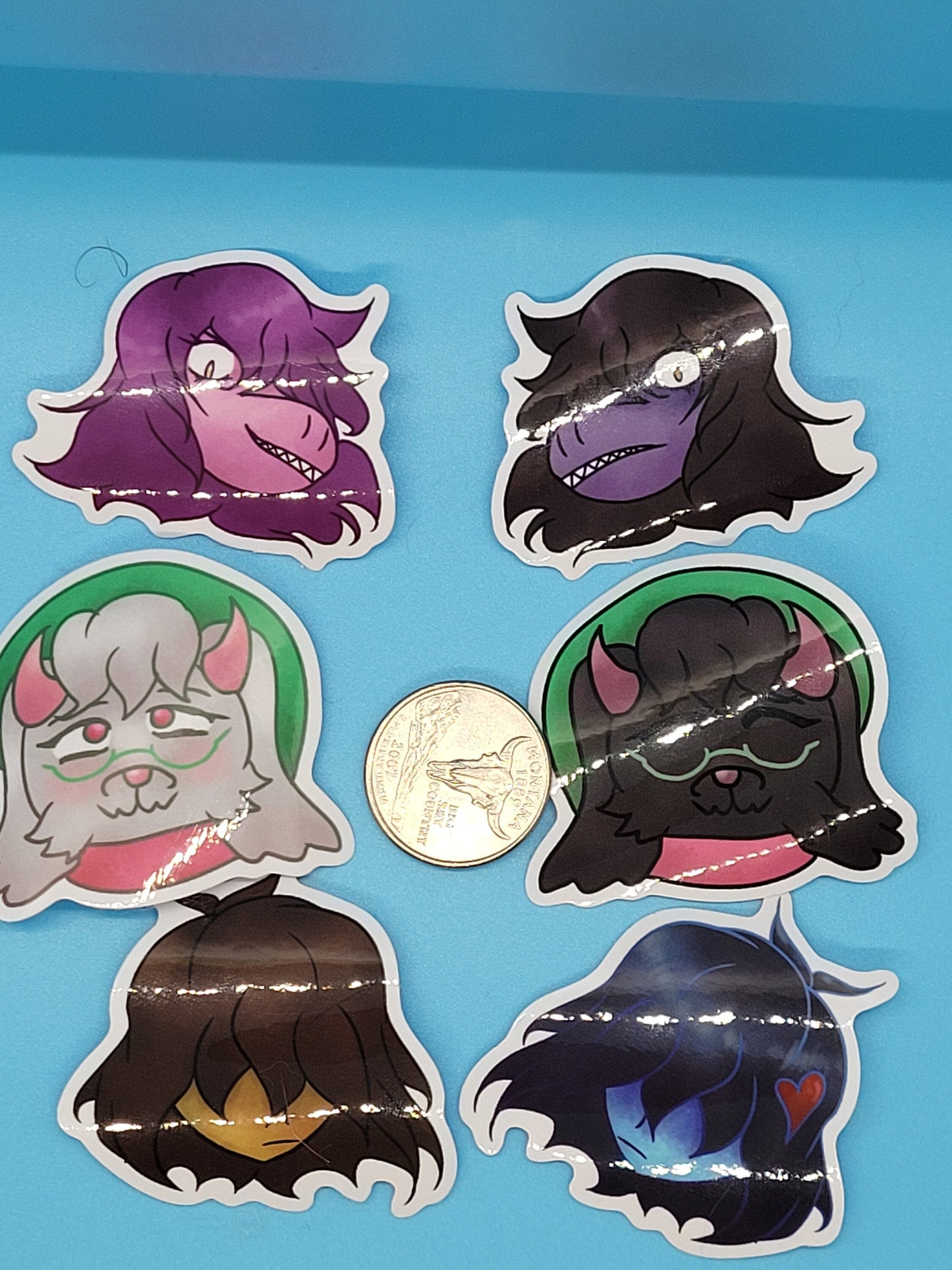 Deltarune Protagonists Sticker Pack - Real and Dark World