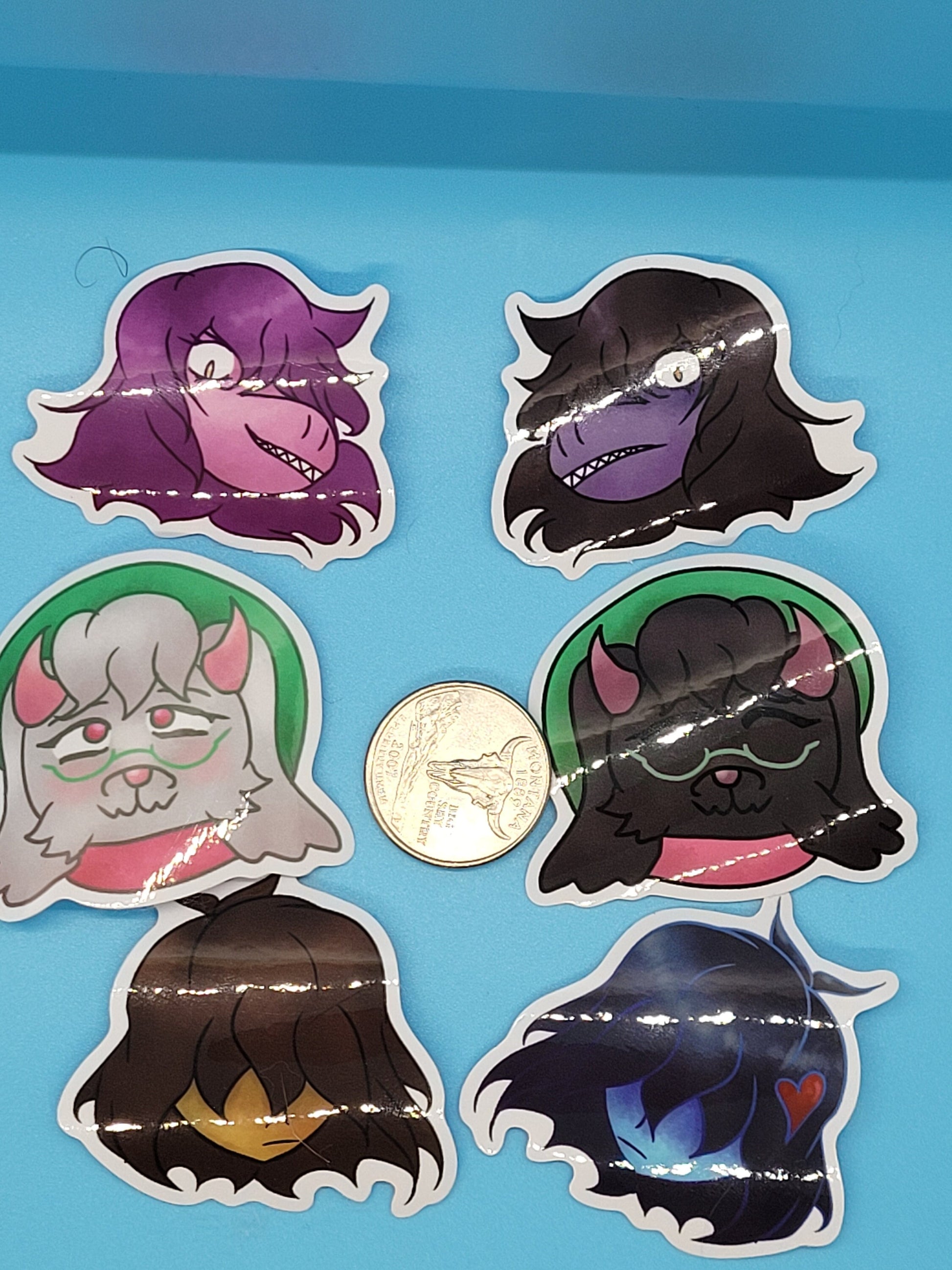 Deltarune Protagonists Sticker Pack - Real and Dark World