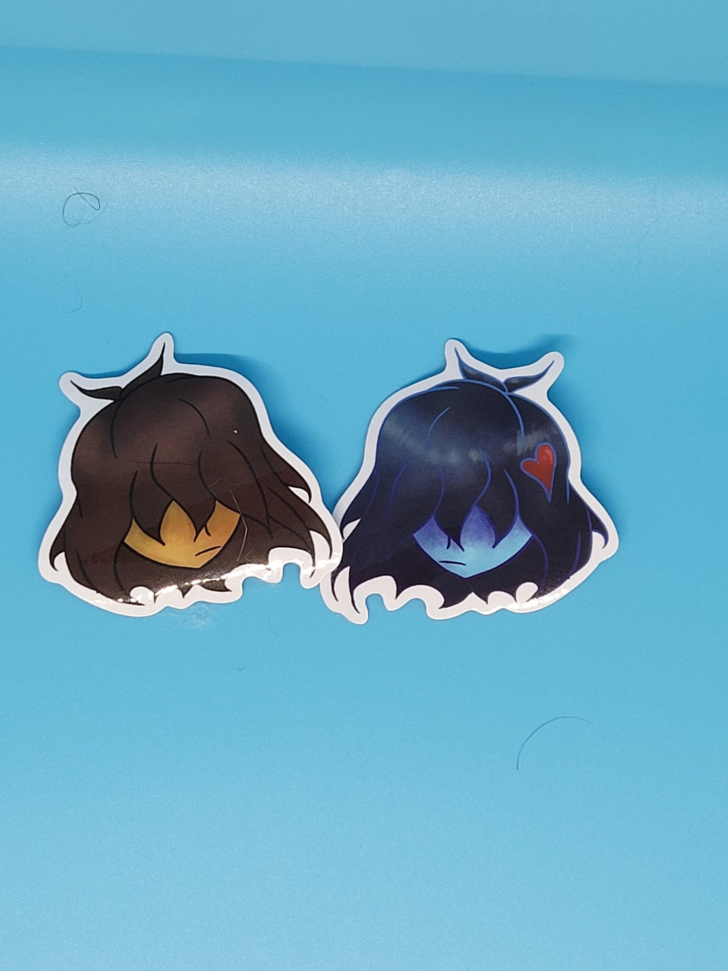 Deltarune Protagonists Sticker Pack - Real and Dark World