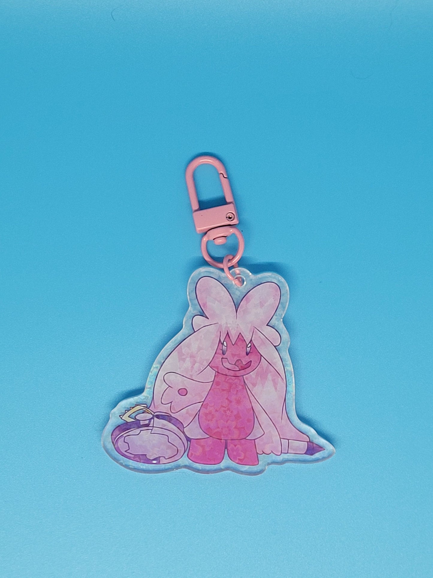 Fairy Pokemon Holographic Acrylic Keychain - Mimikyu, Sylveon, Hatterene, Tinkaton