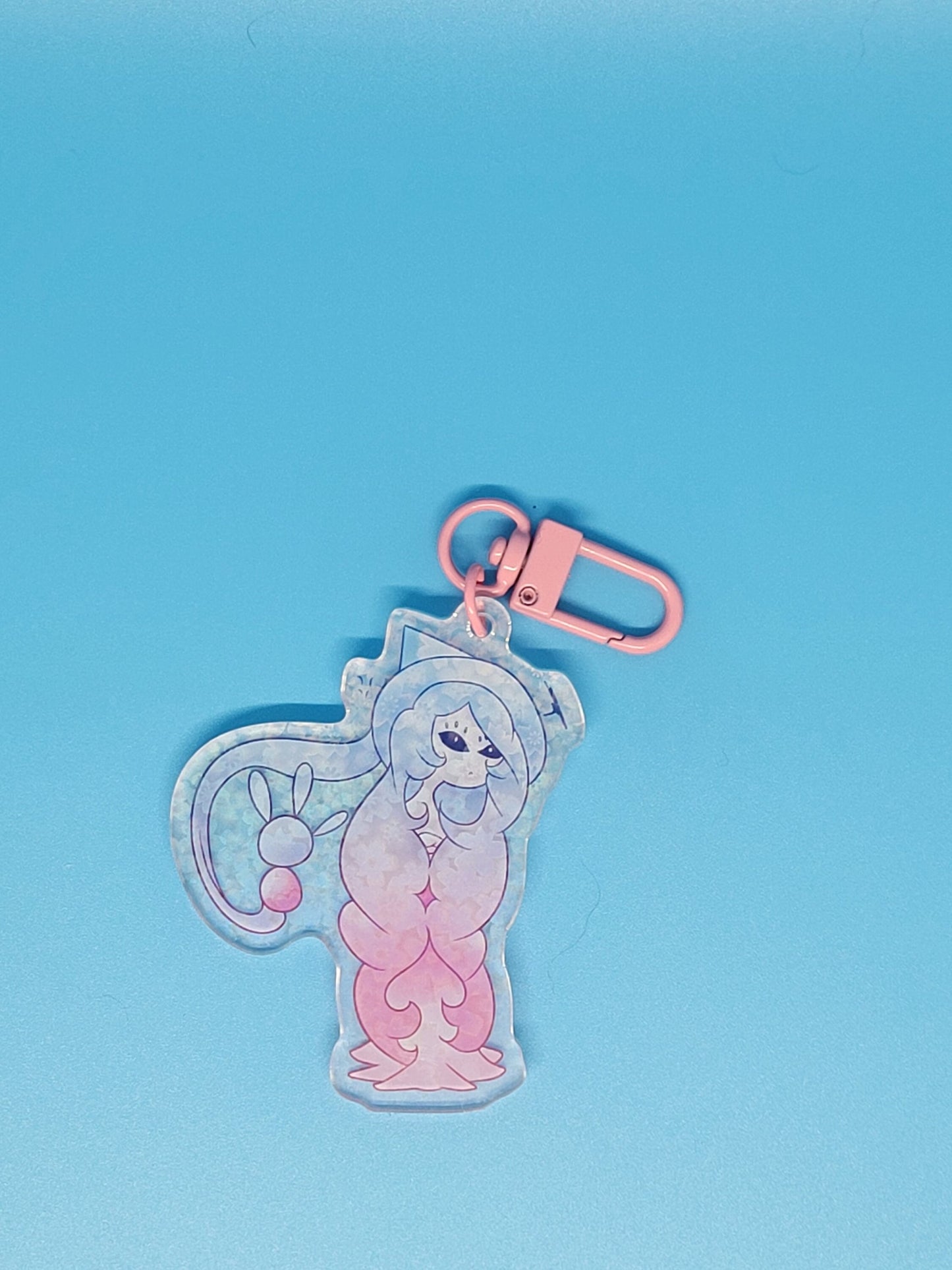 Fairy Pokemon Holographic Acrylic Keychain - Mimikyu, Sylveon, Hatterene, Tinkaton