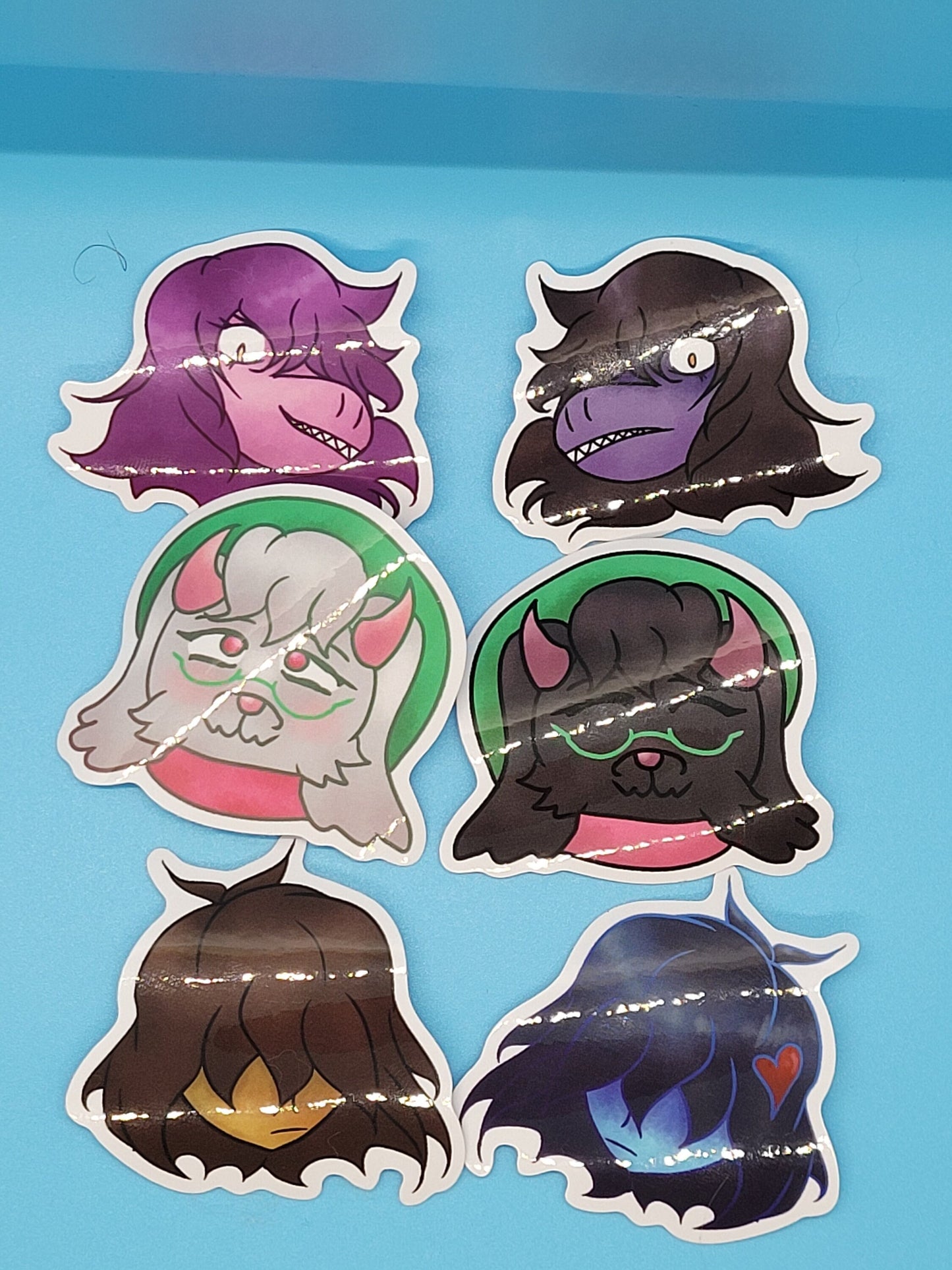 Deltarune Protagonists Sticker Pack - Real and Dark World