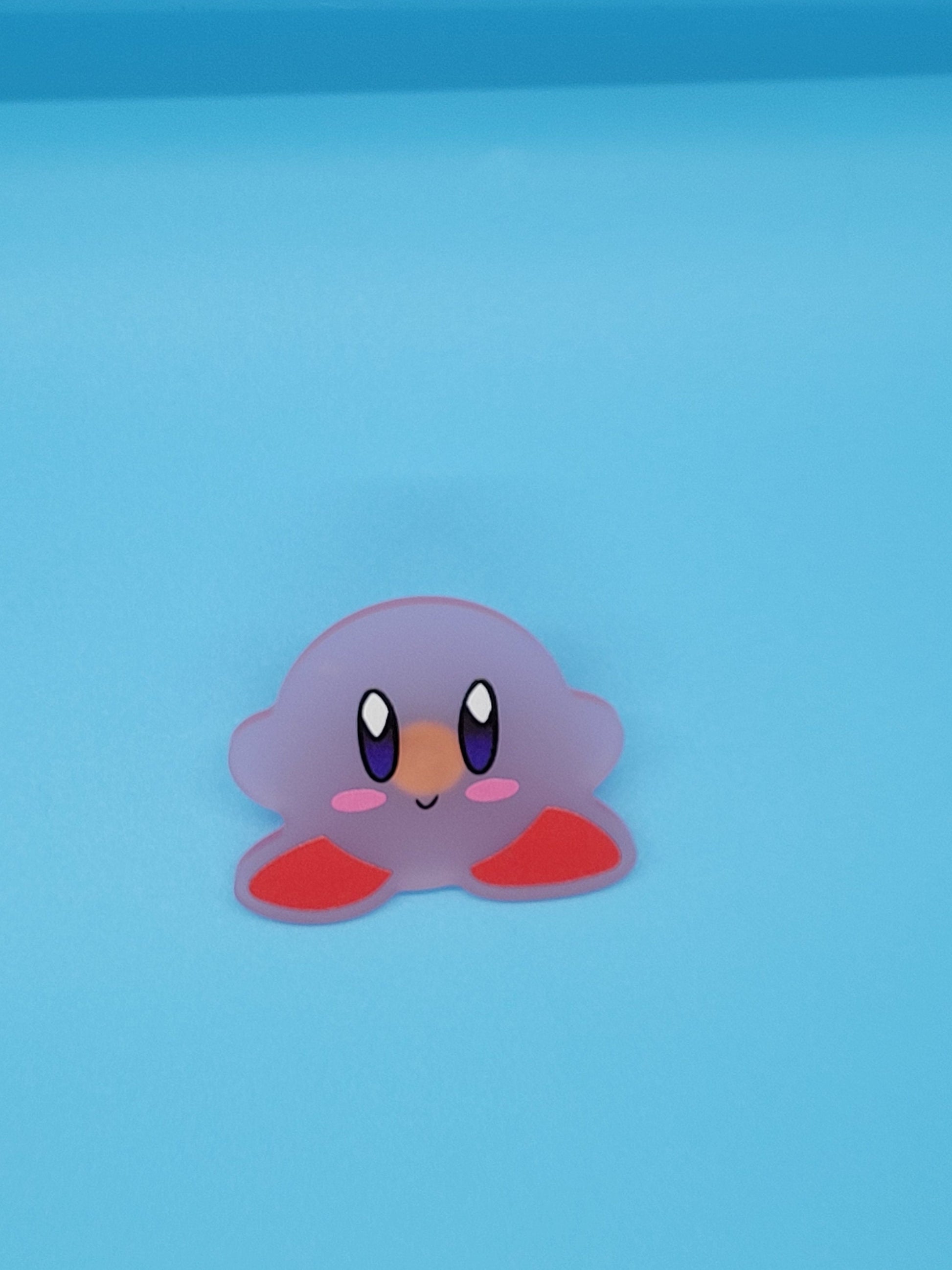 Kirby Frosted Acrylic Keychain + Pin